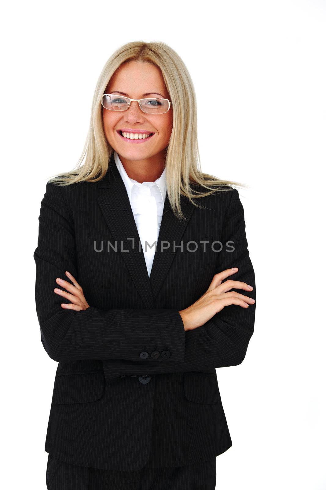 business woman portrait isolated close up