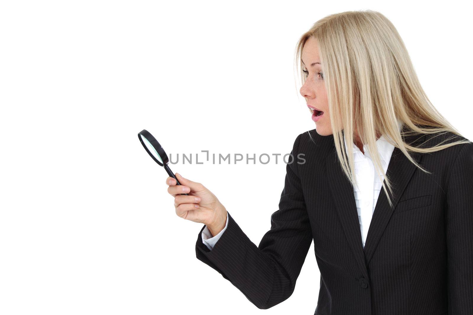 business woman search portrait isolated close up