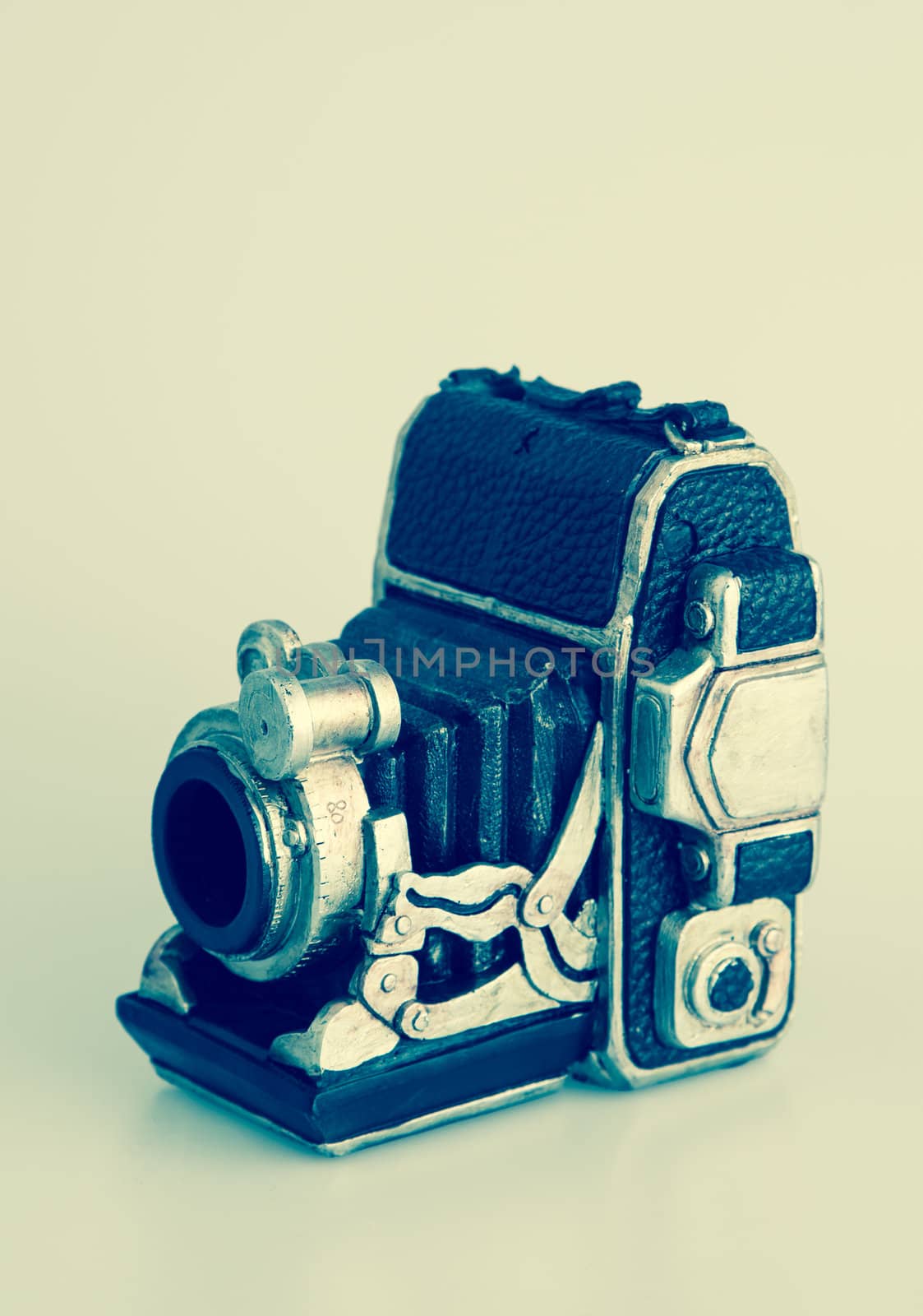 Vintage camera bank isolated