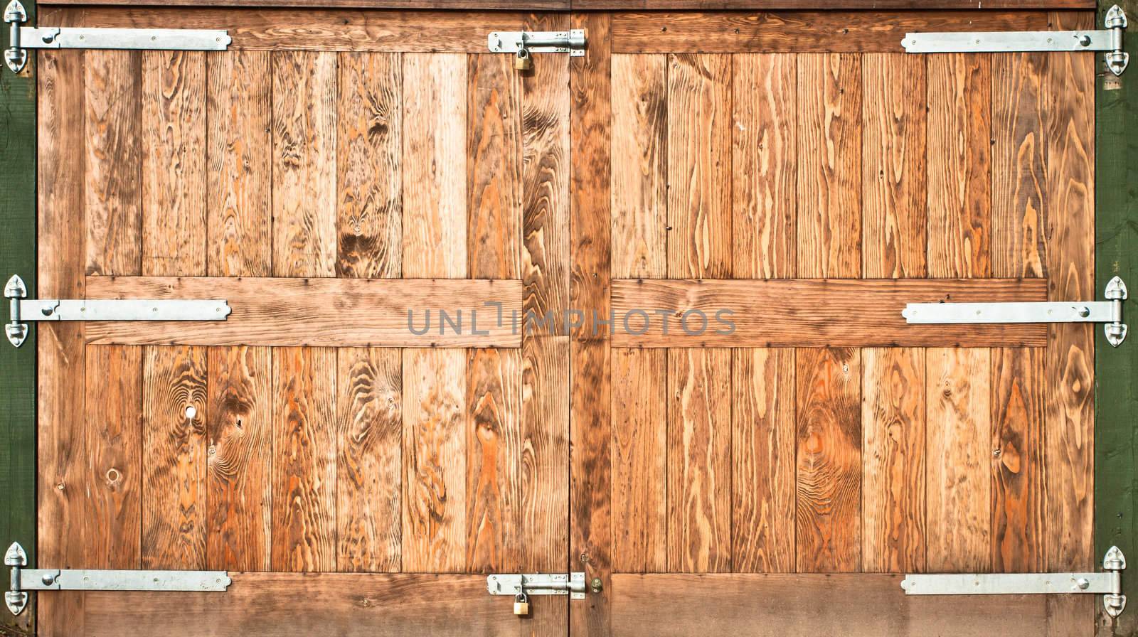 A new wooden gate as a background image
