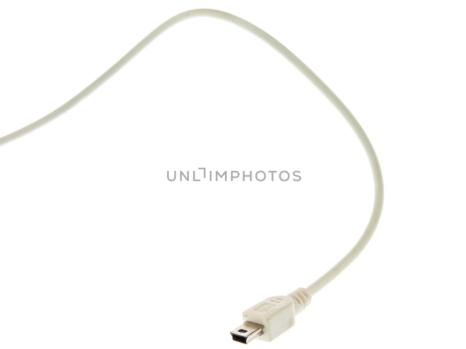 USB jack on a white background