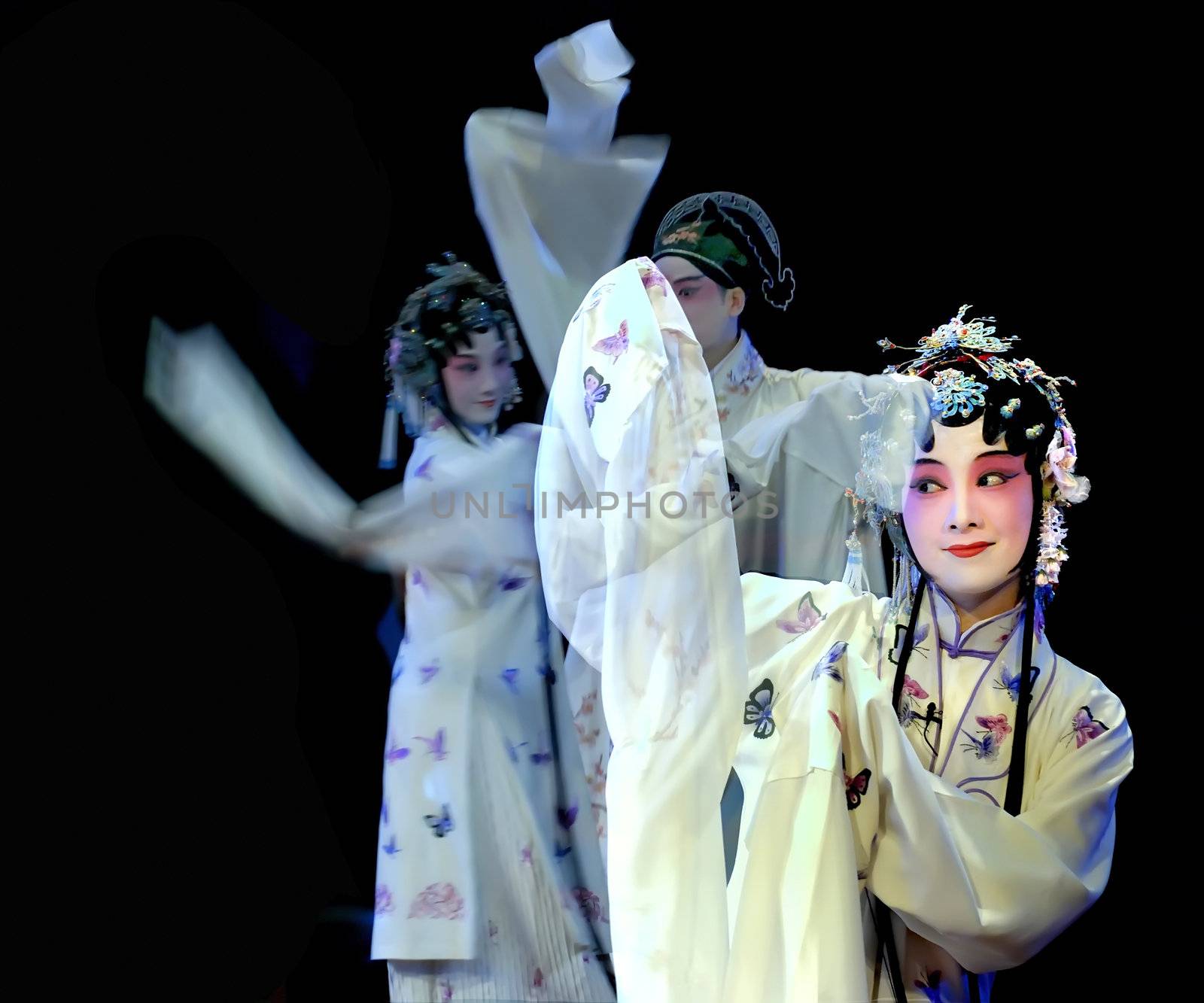 CHENGDU - MAY 23:Suzhou KunQu Opera Theater of china perform The Peony Pavilion at Golden theater May 23, 2007 in Chengdu, China.
The leading role is the famous opera actress Shen Fengying.

