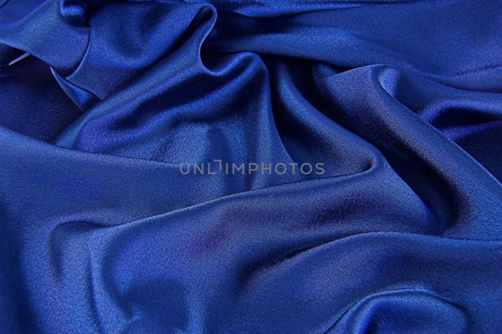 A background of blue satin