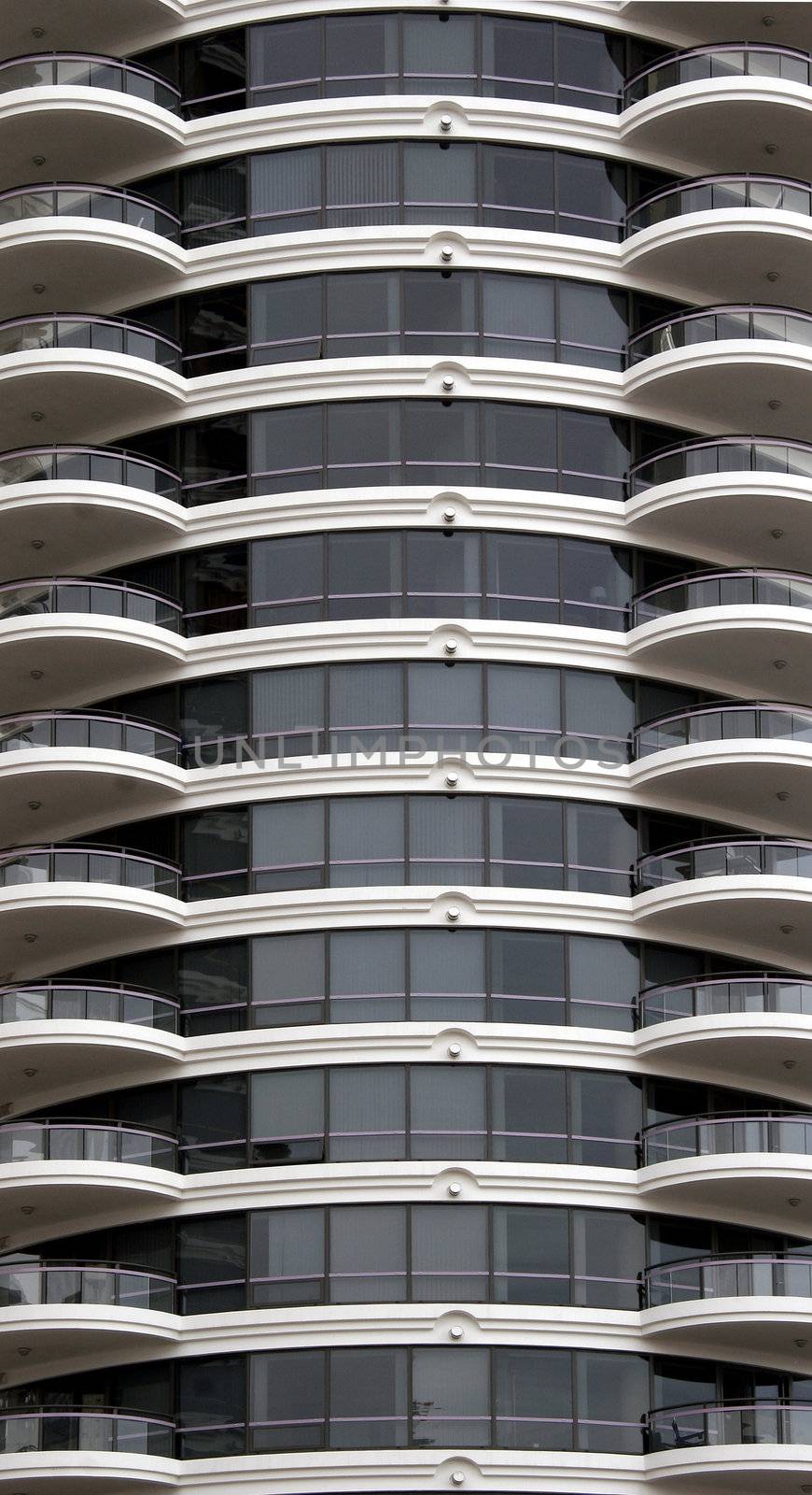 Modern apartments with unique balconies