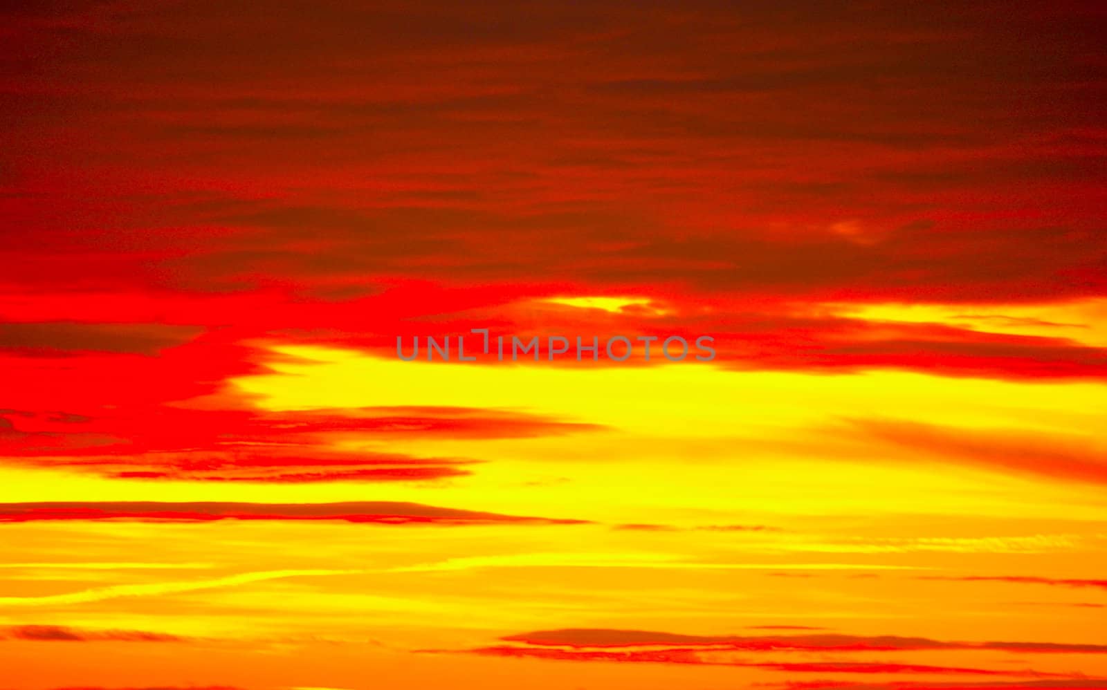Red and yellow colored sky