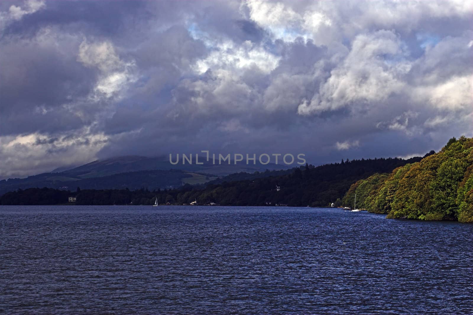 A storm gathers over Lake Windemere