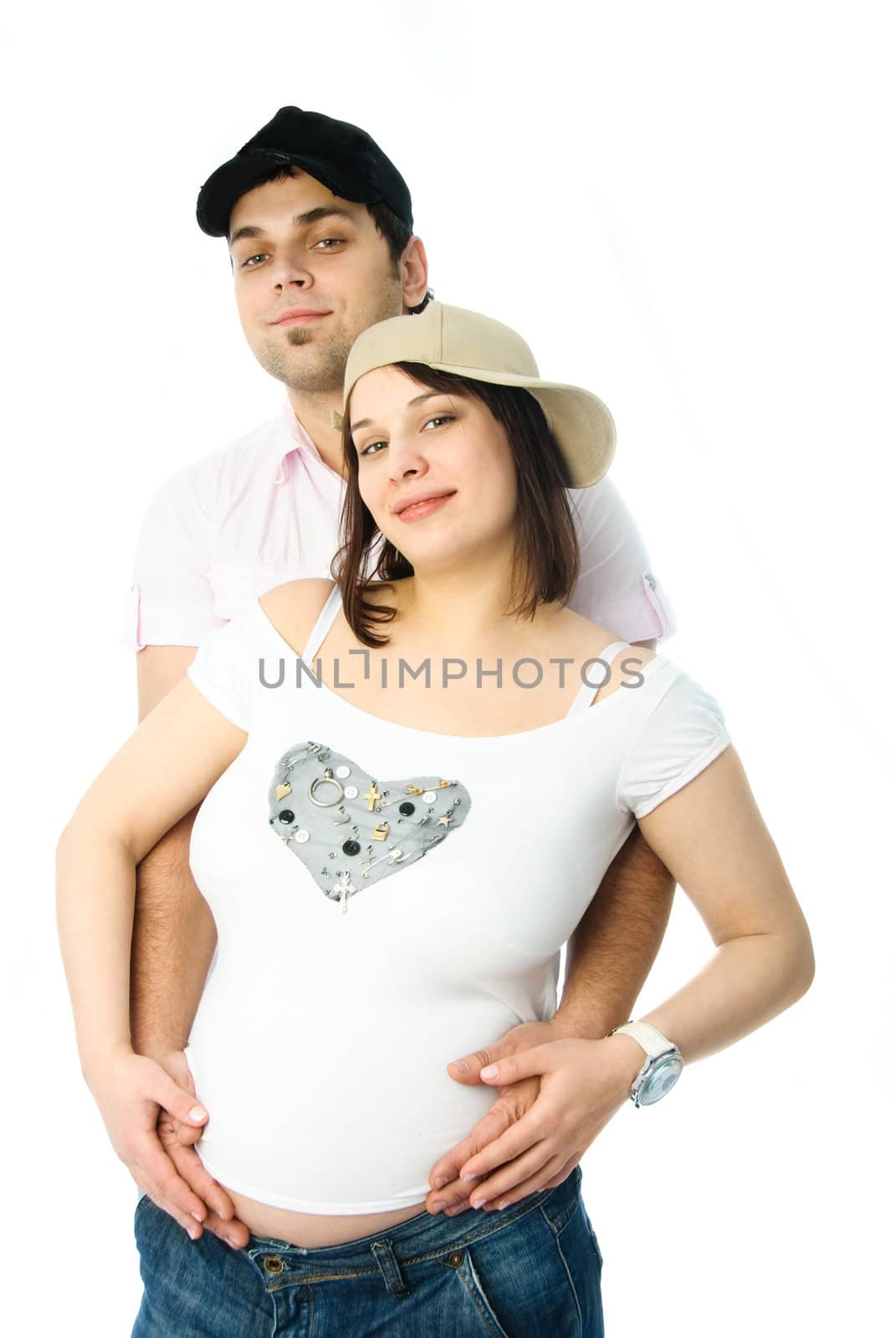 beautiful young pregnant woman and her husband by lanak