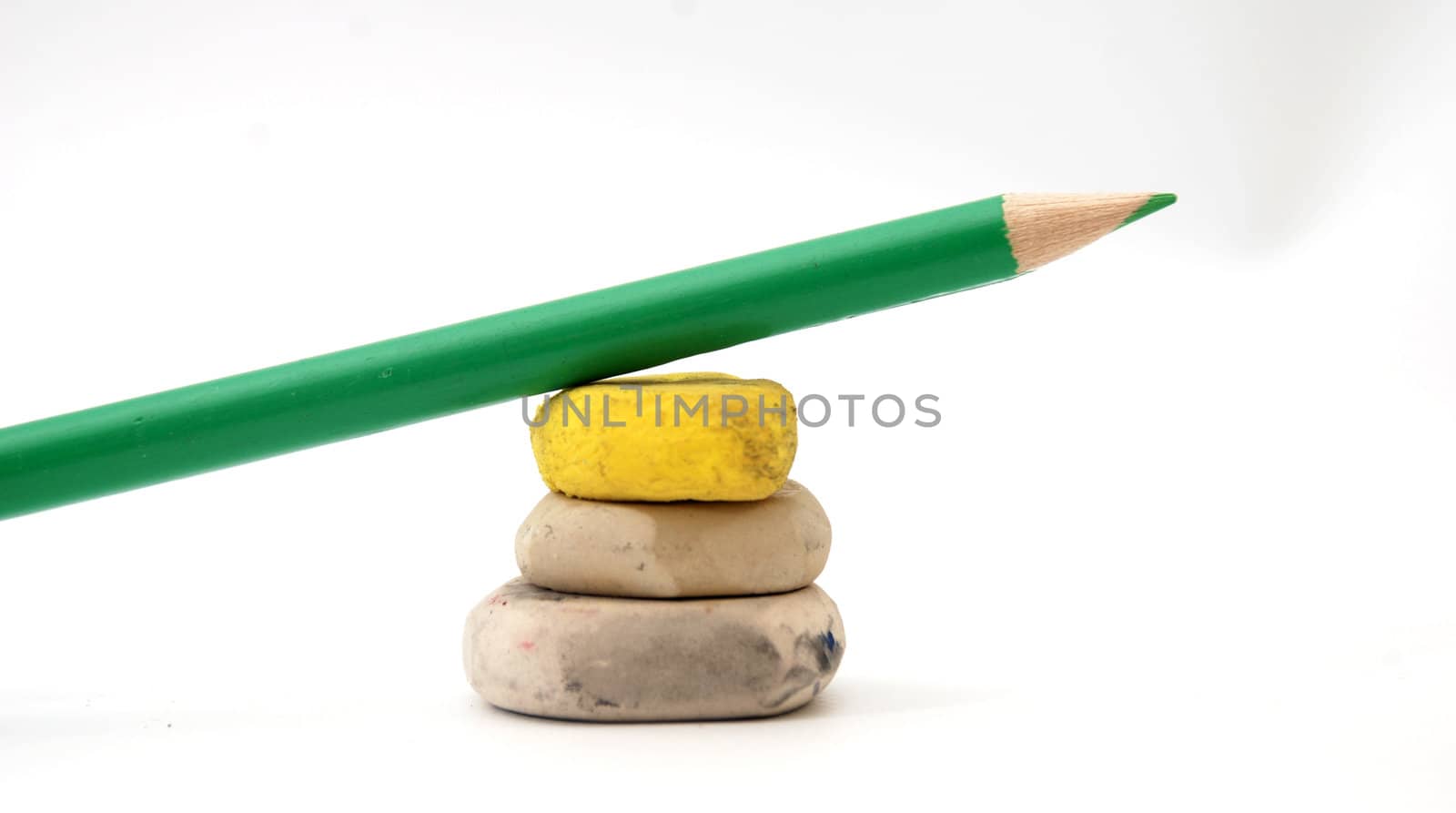 pencils, erasers