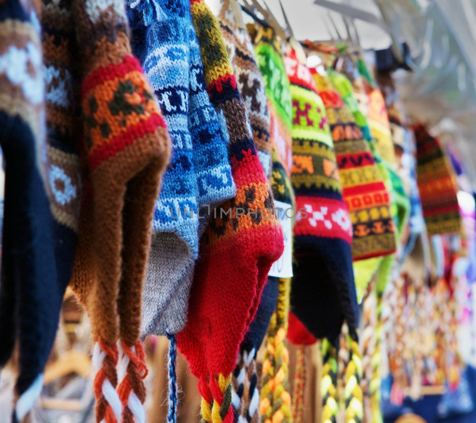 Colorful Alpaca Knit hats by bobkeenan