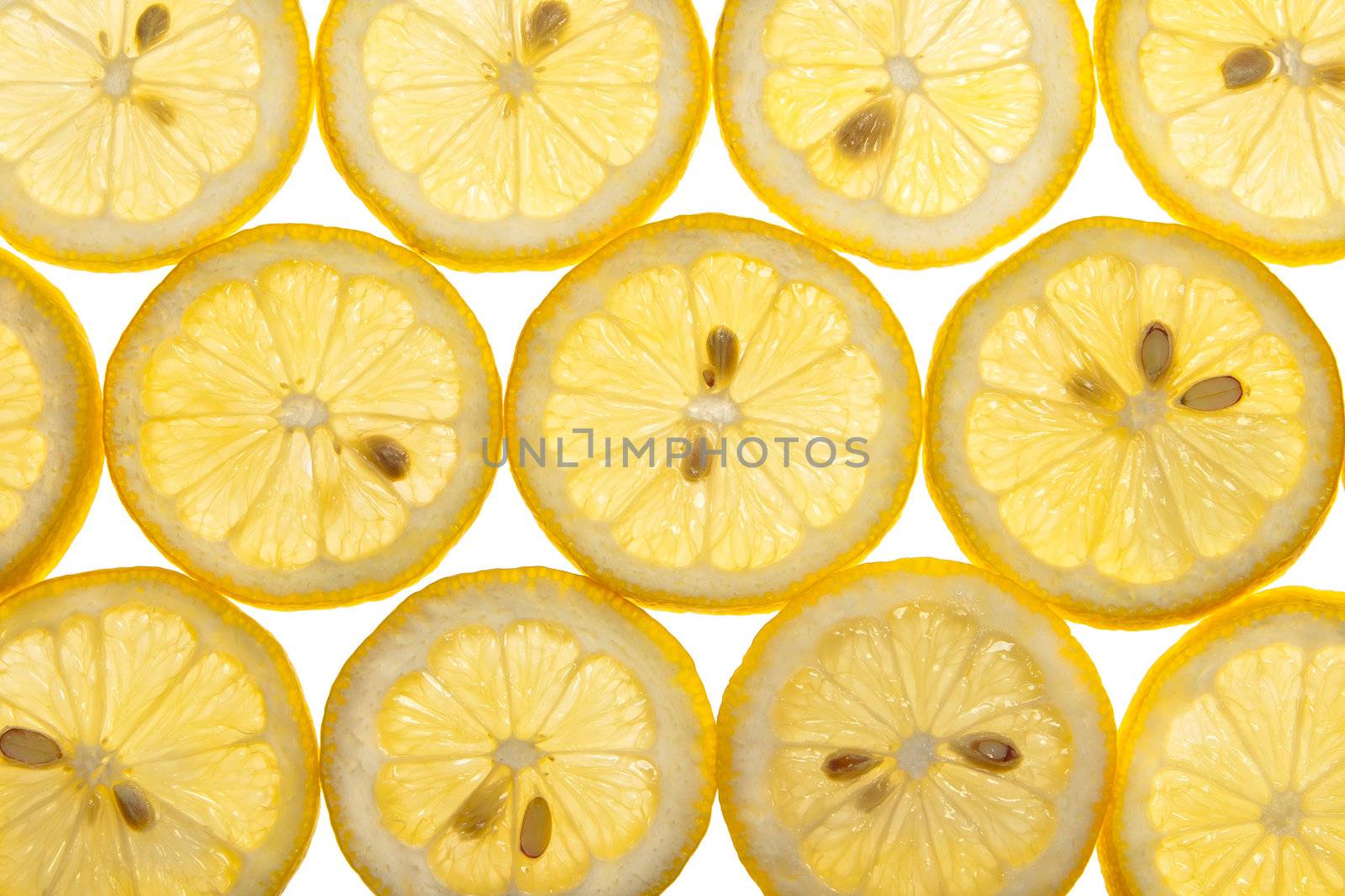 Lemon Slice Background Isolated