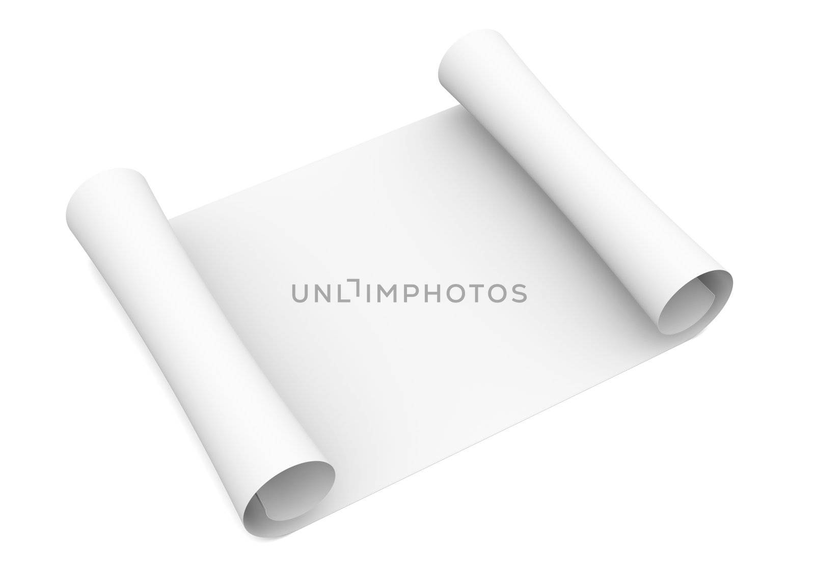 Scroll of white paper by cherezoff