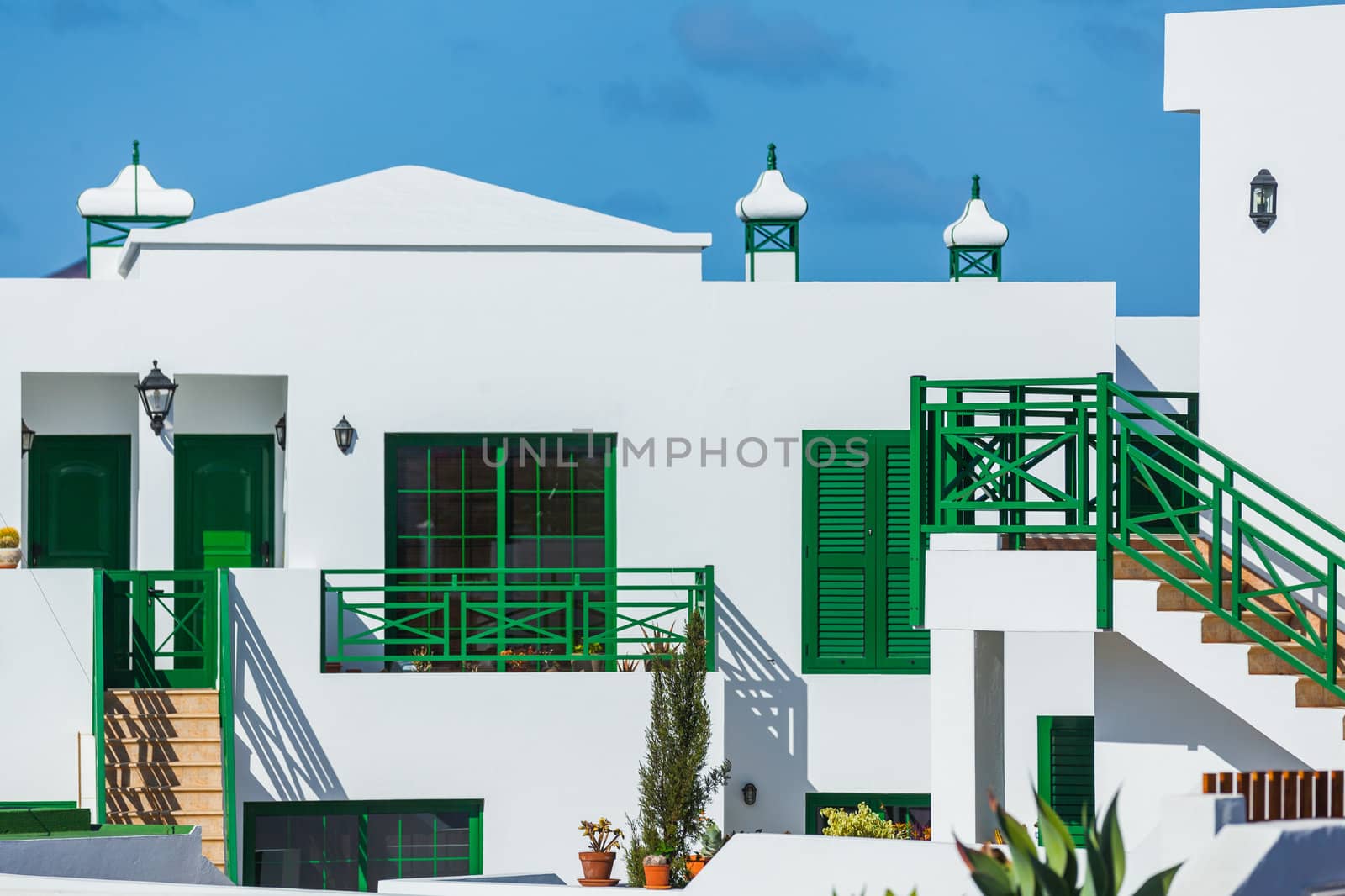 A typical summer villa. Lanzarote, Canary Islands, Spain