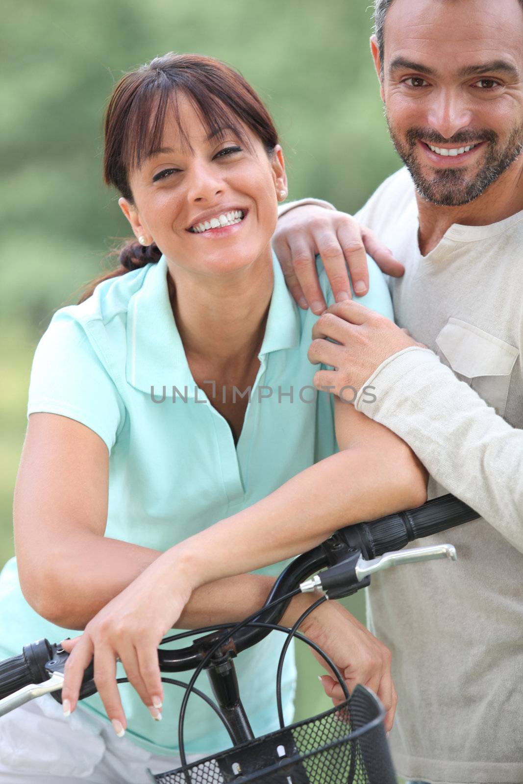 Couple with bike by phovoir