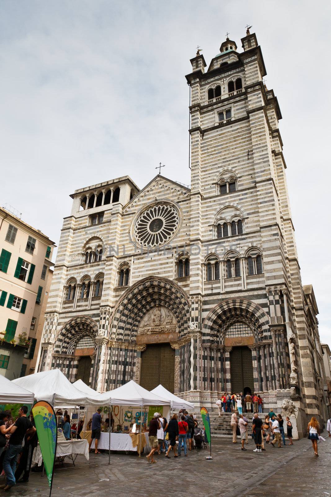 Cathedral of Saint Lawrence (Lorenzo) in Genoa, Italy