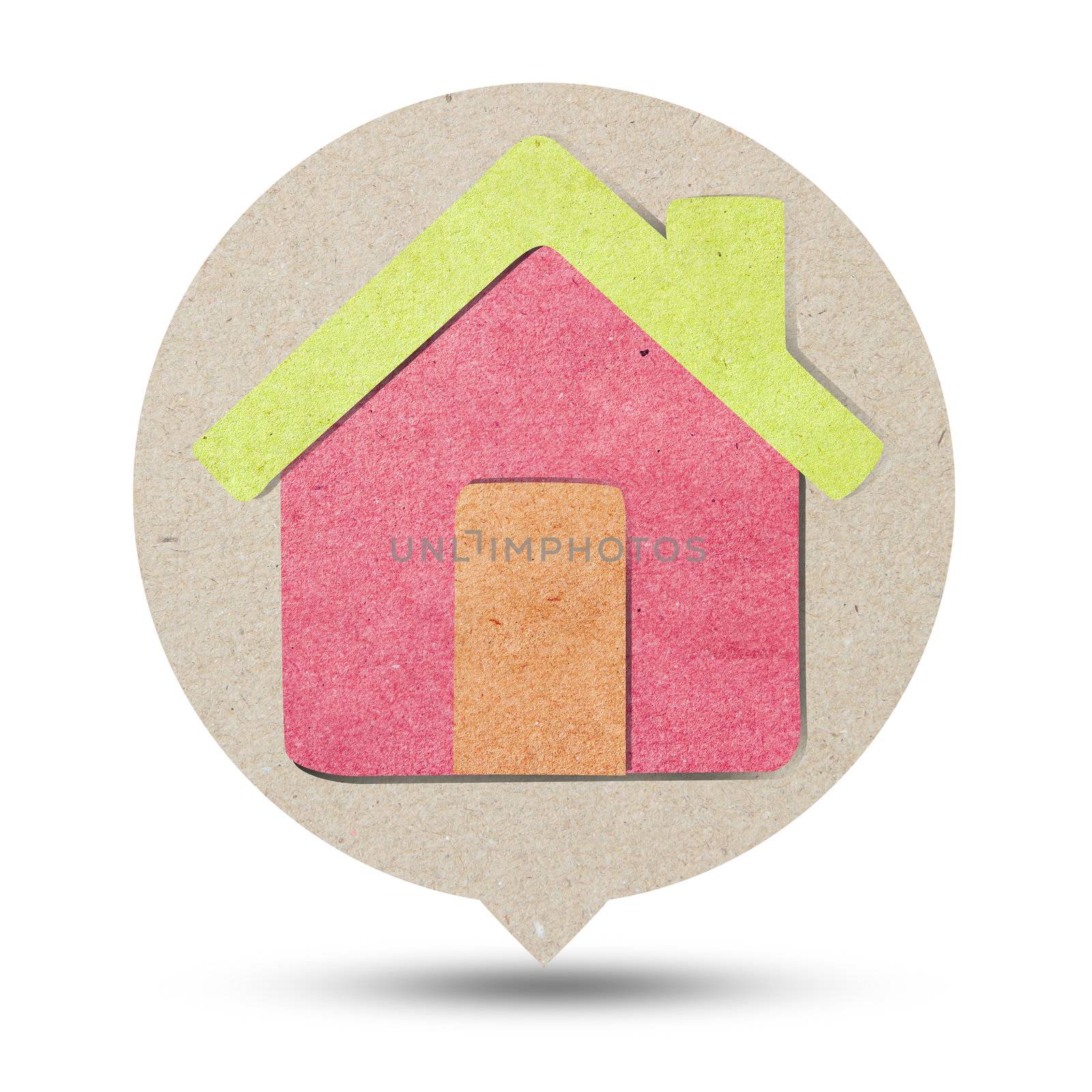 house cut from recycle paper 
 by rufous