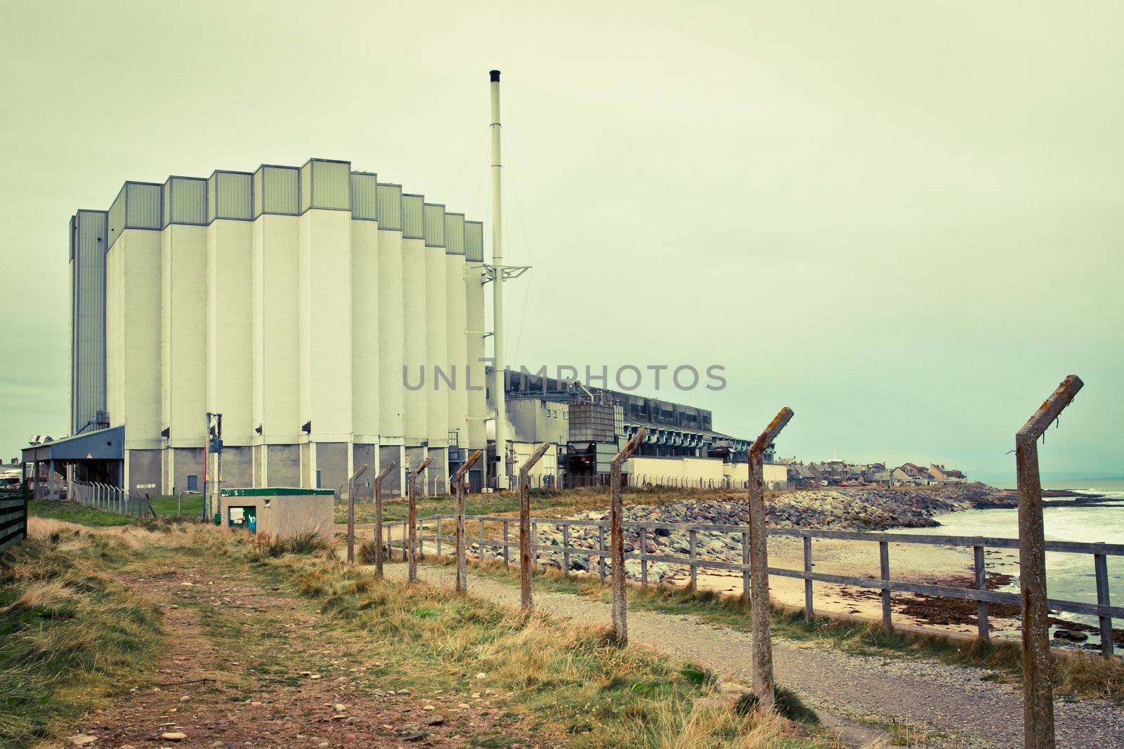 A whiskey distillery in Burghead, North Scotland