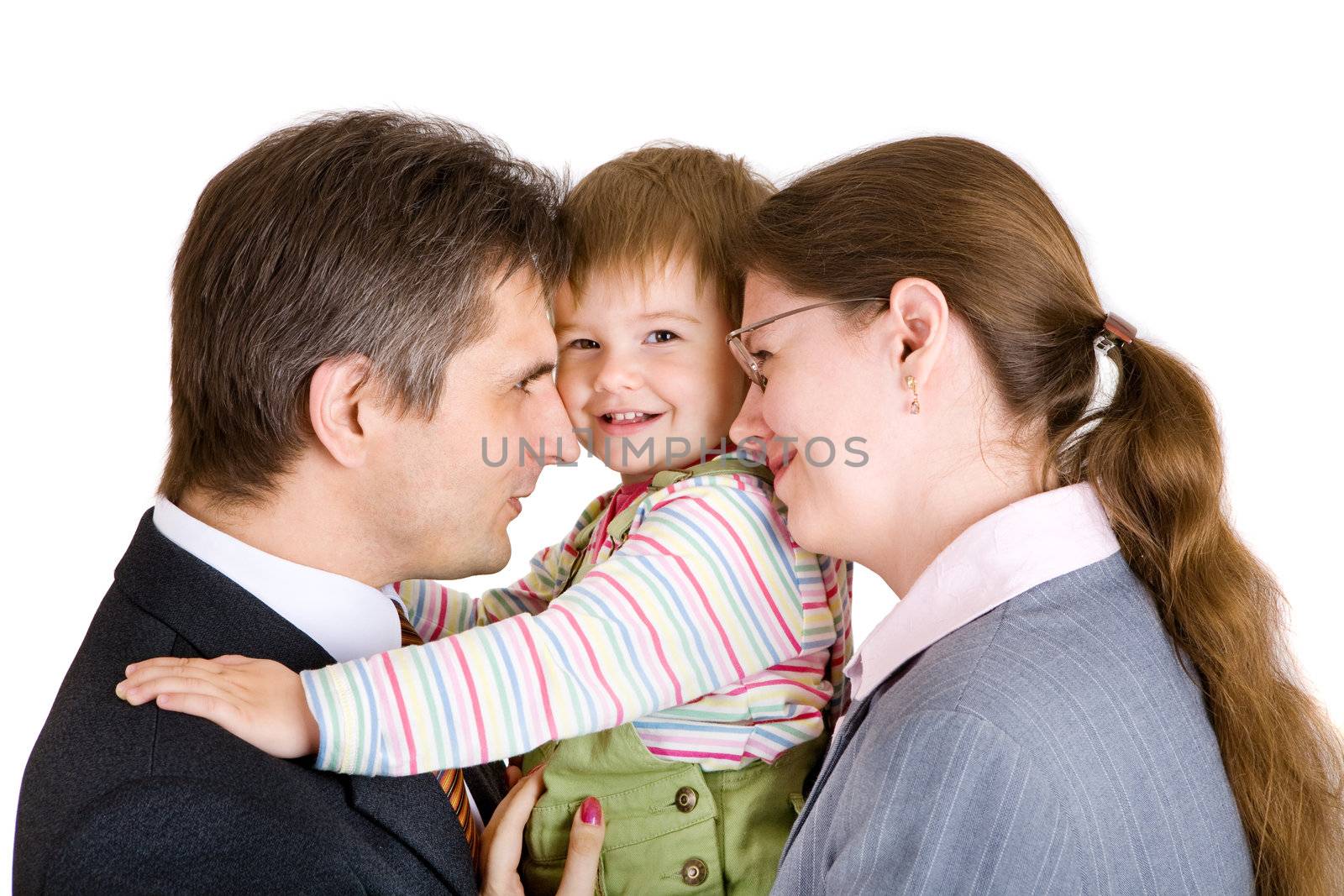 family of three in office by vsurkov