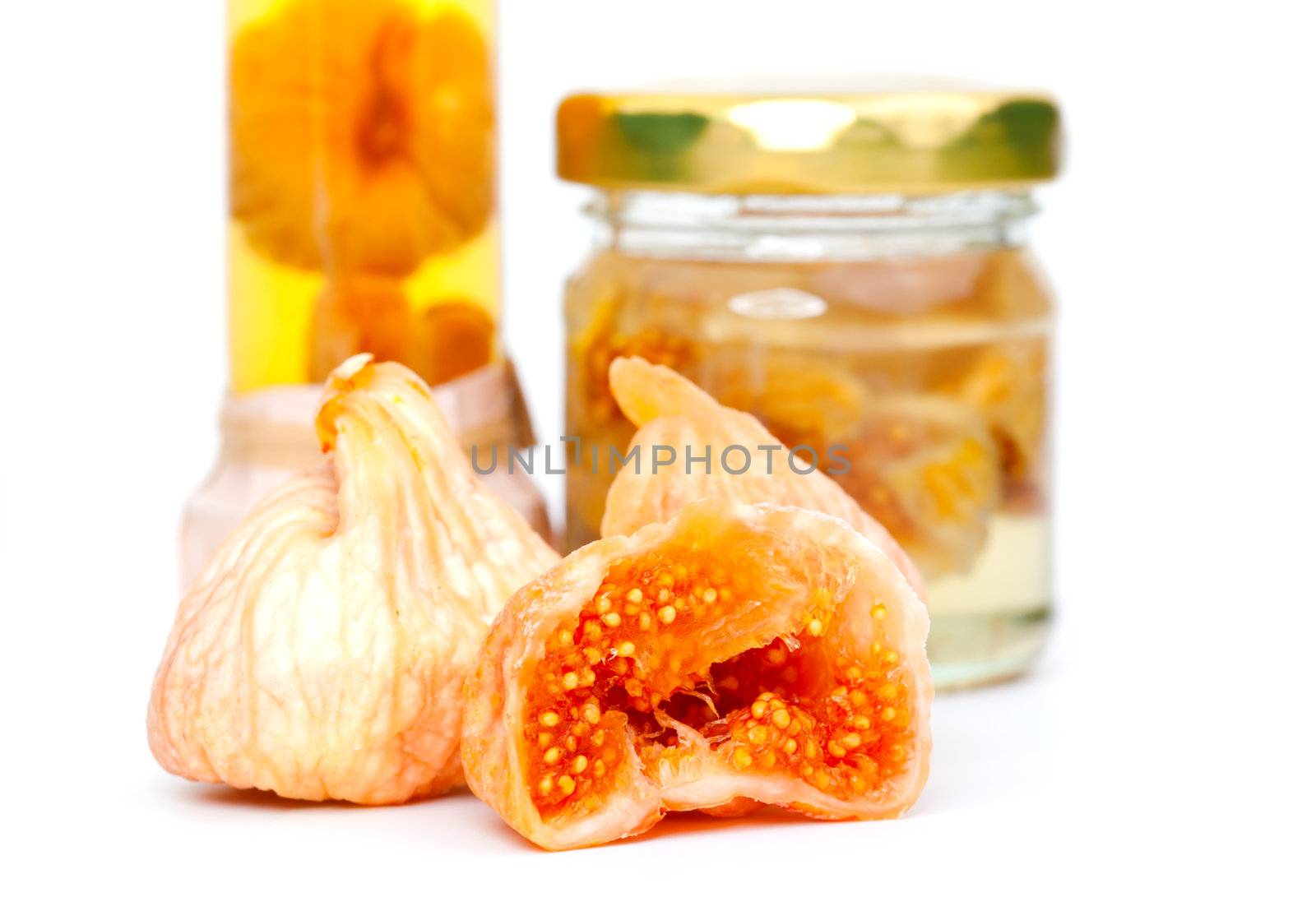 Delicious figs, on white background