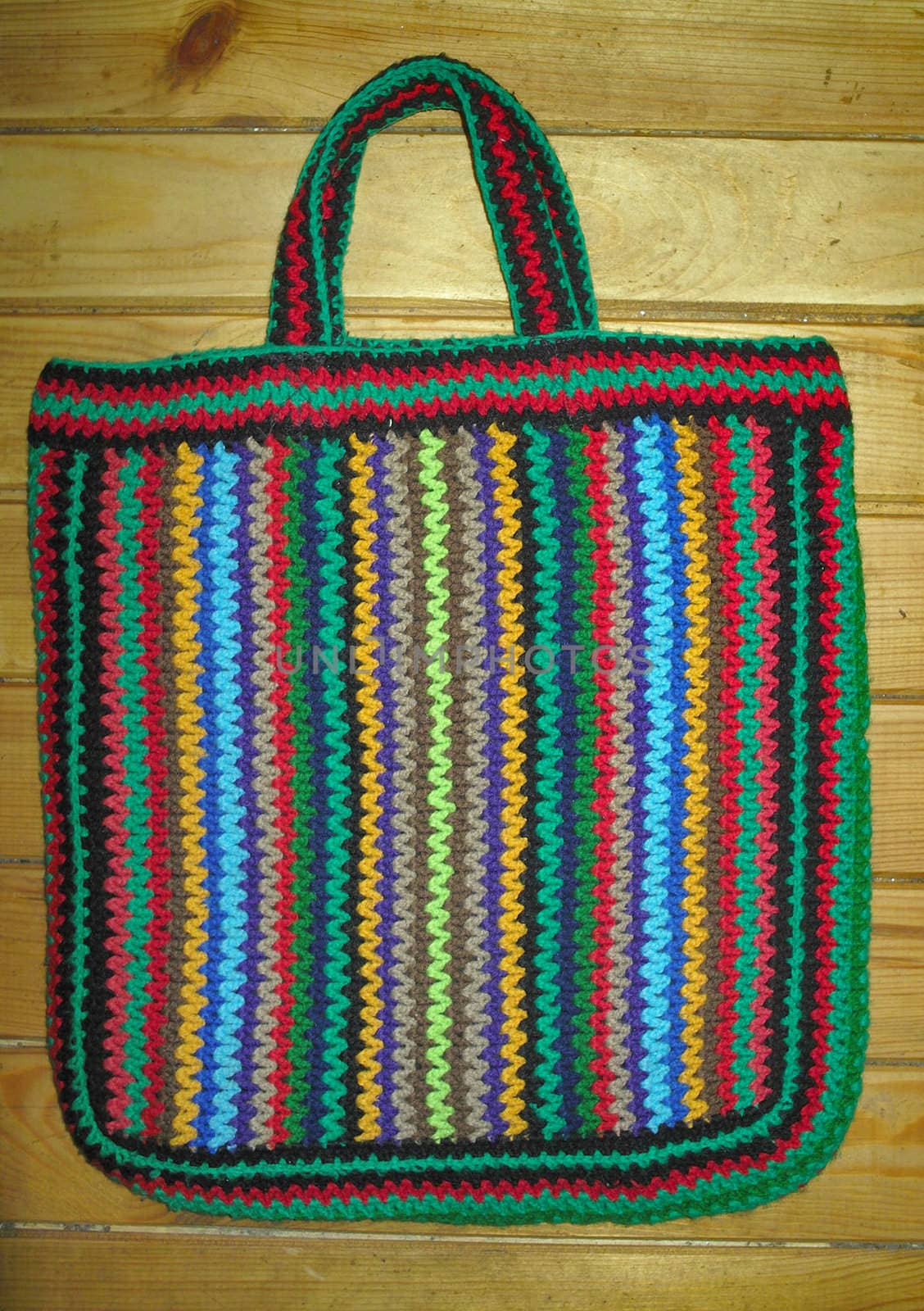 Vintage handmade knitted bag by sattva