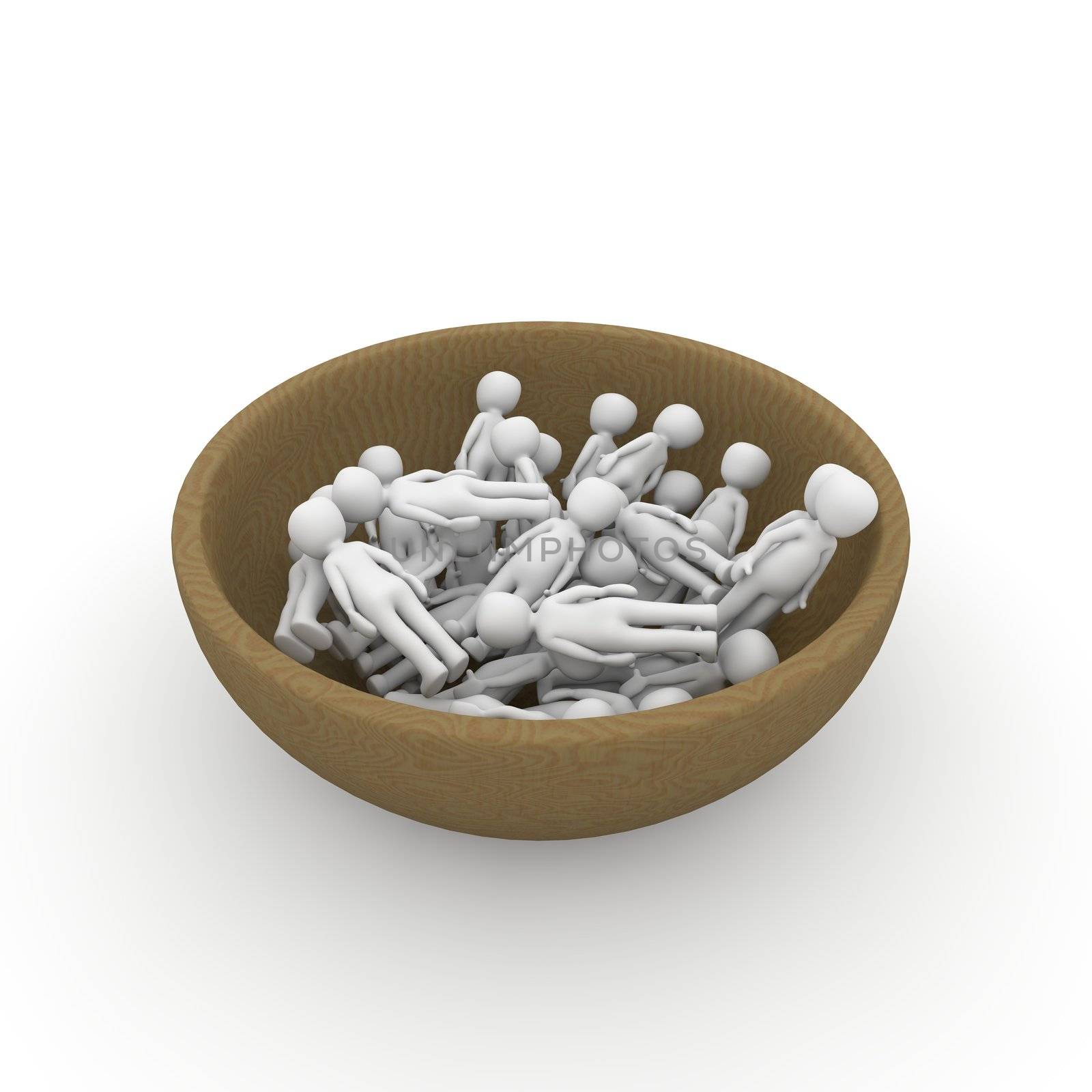 A bowl full of people  by 3DAgentur
