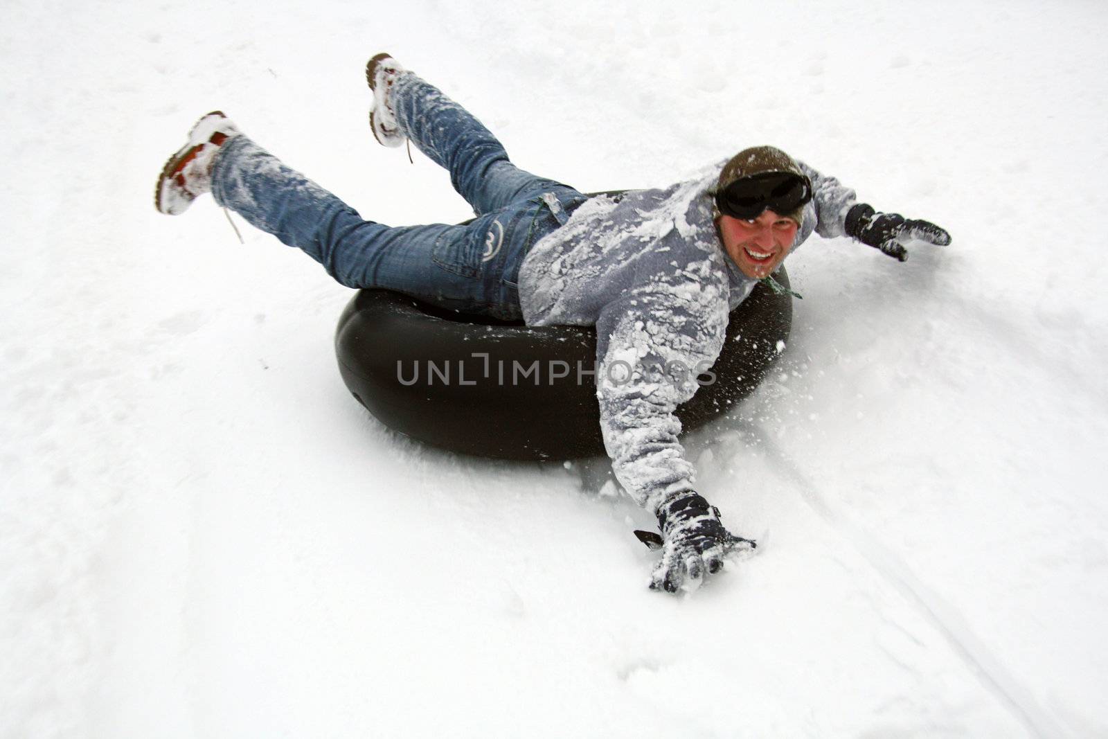 young people have fun in the winter