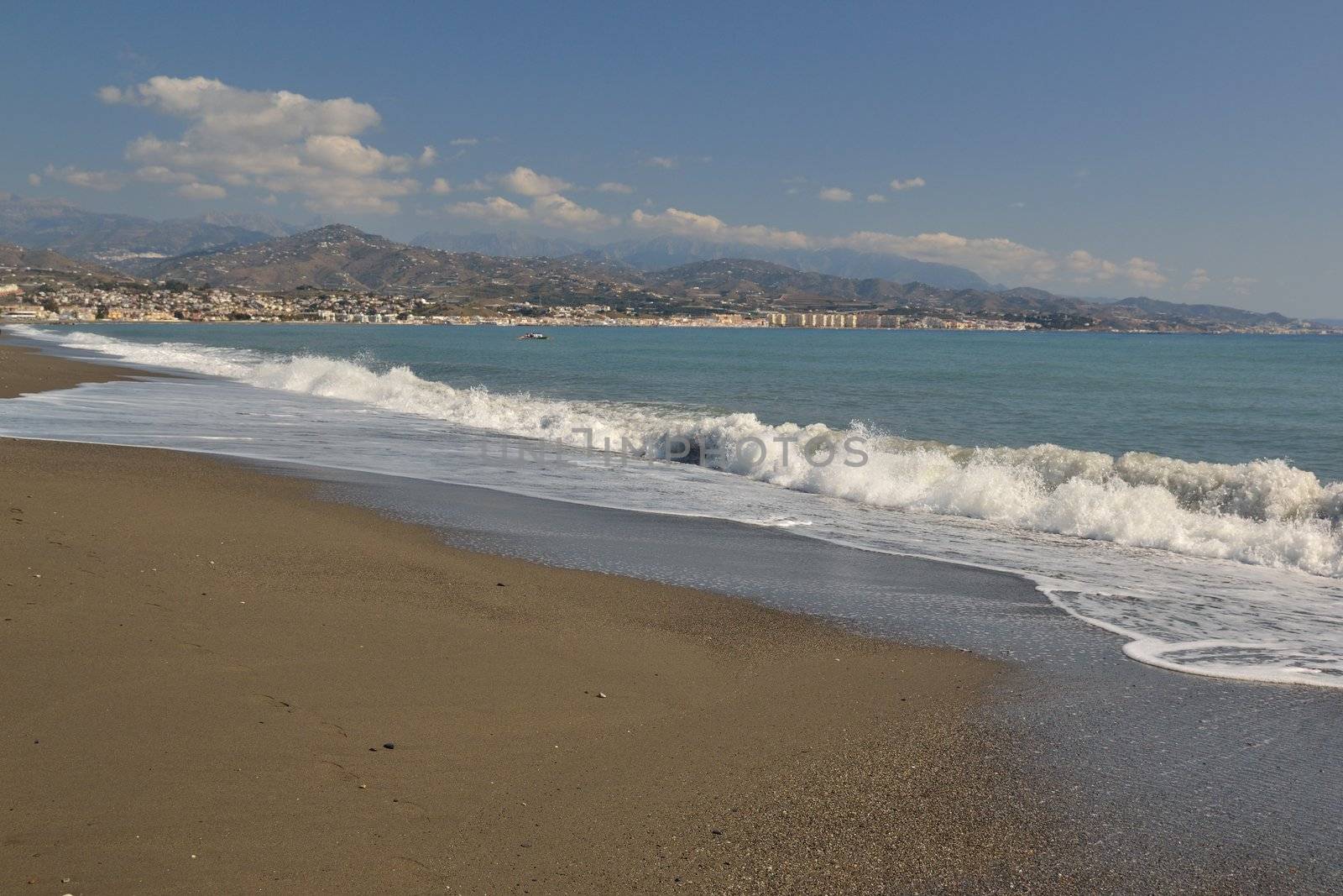 beaches of Nerja, a town fifty miles distant from Malaga