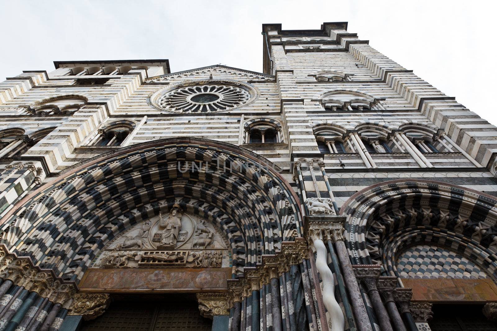 Cathedral of Saint Lawrence (Lorenzo) in Genoa, Italy