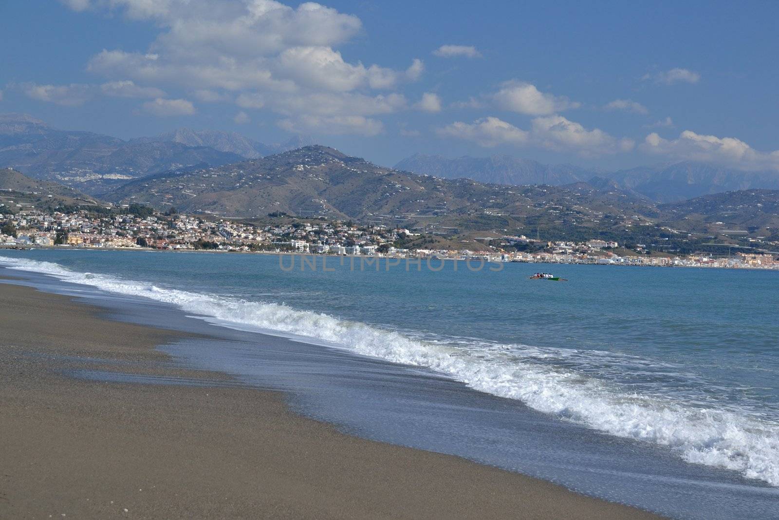 beaches of Nerja, a town fifty miles distant from Malaga
