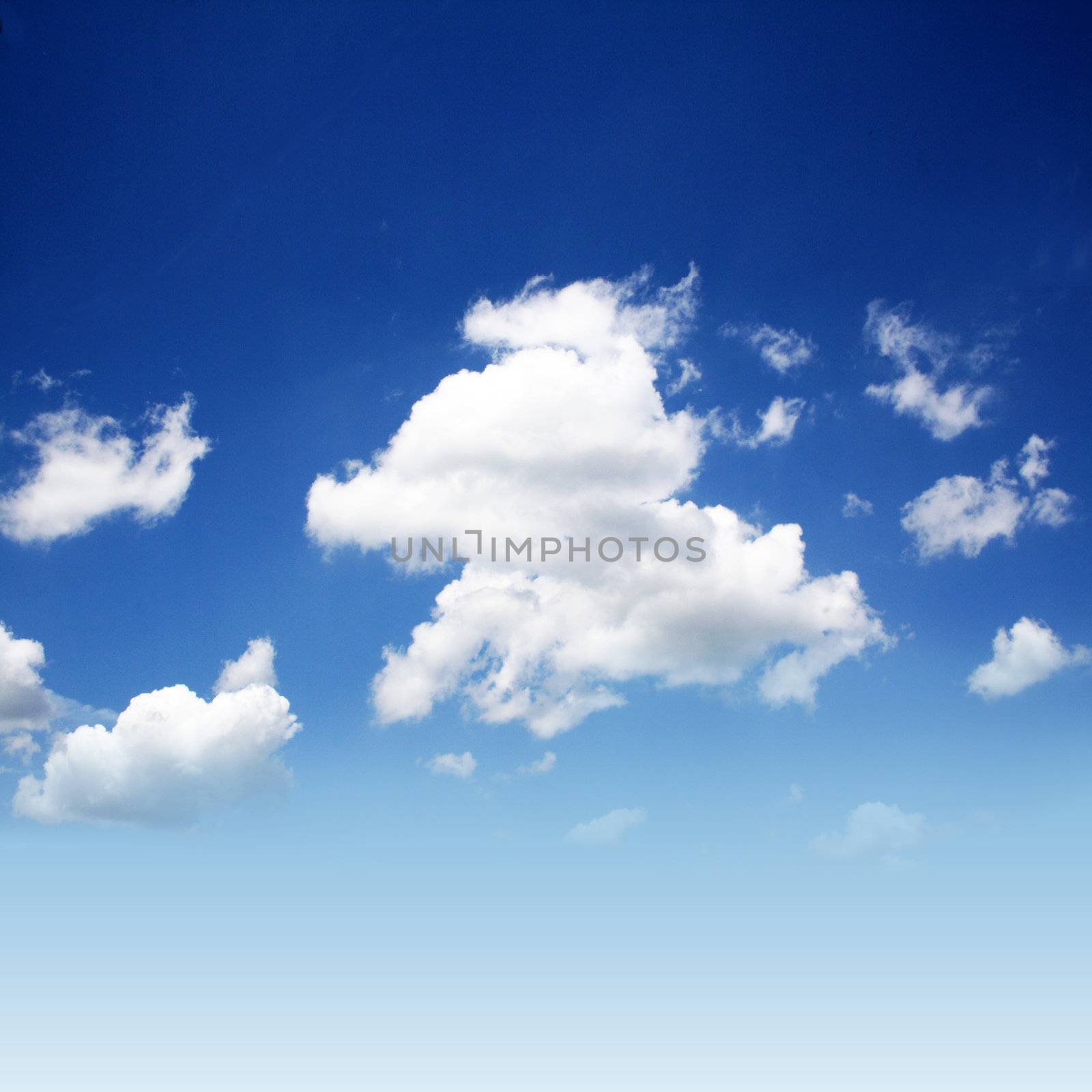 white clouds on blue sky