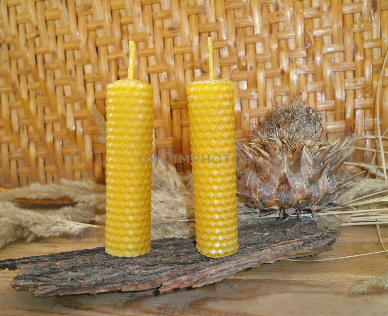 hand rolled natural beeswax candles taper