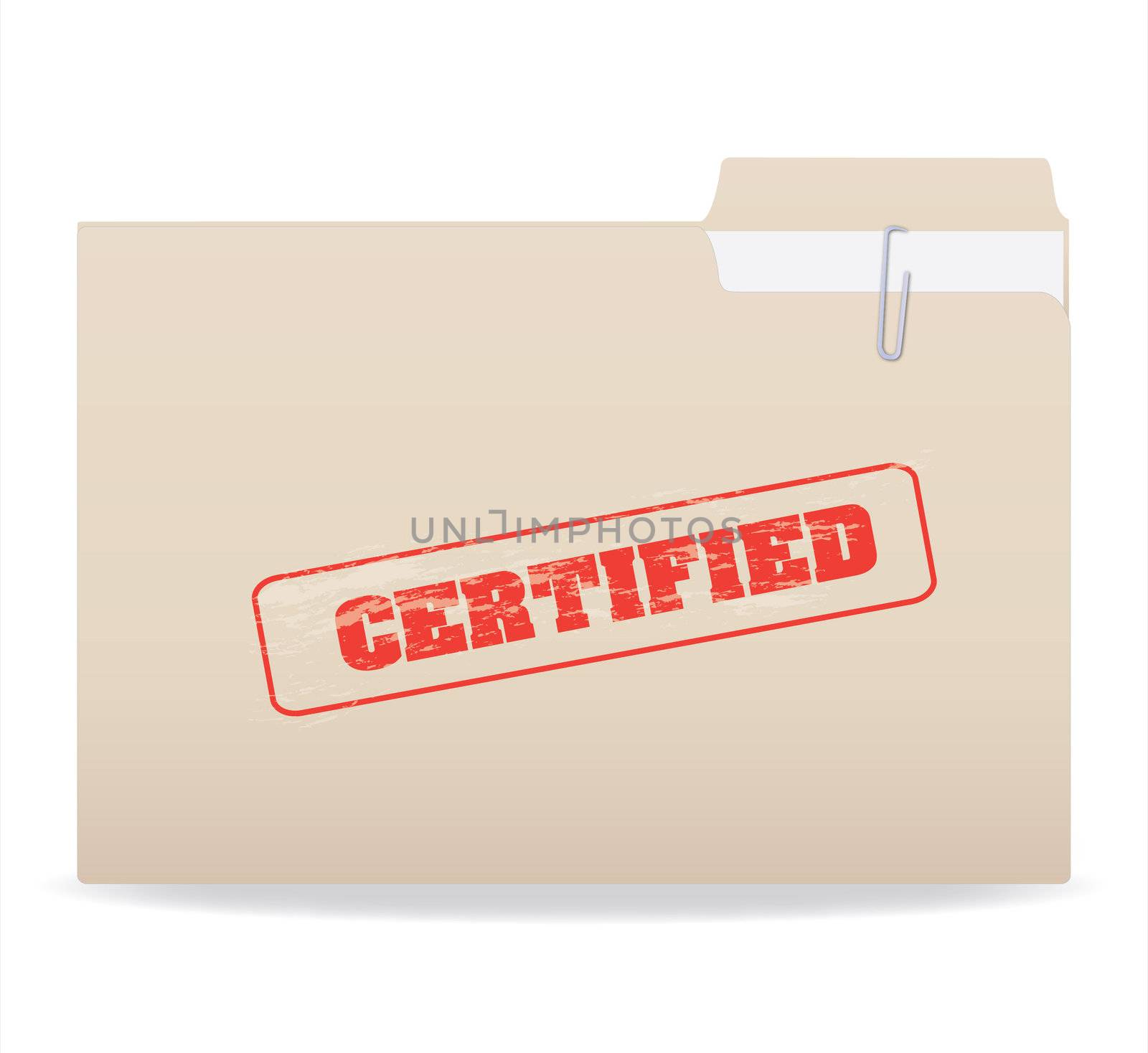 Image of a folder with a confidential stamp isolated on a white background.