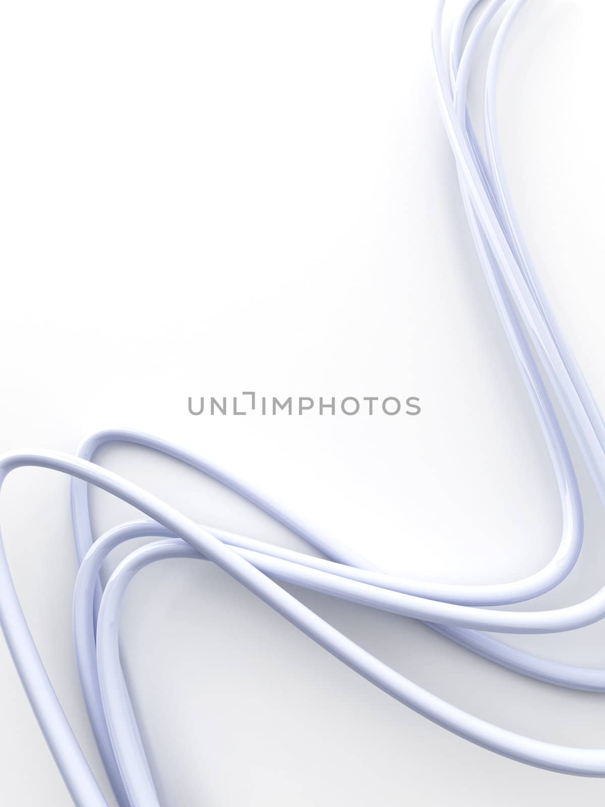 bright fibre-optical cables on a white background