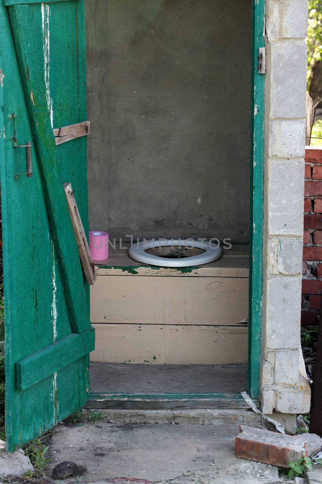 old outdoors toilet  by rudchenko