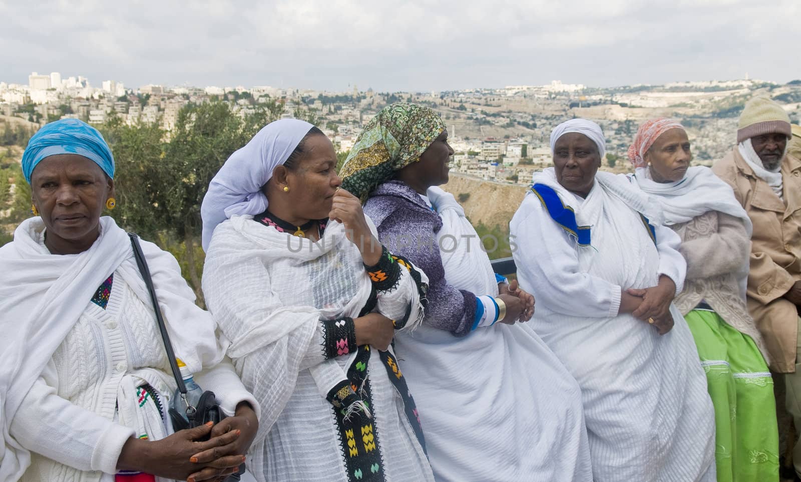 JERUSALEM - NOV 24 : Ethiopian Jew women during the Sigd holiday in Jerusalem . Israel on November 24 2011 , The Jewish Ethiopean community celebrates the Sigd annualy in Jerusalem