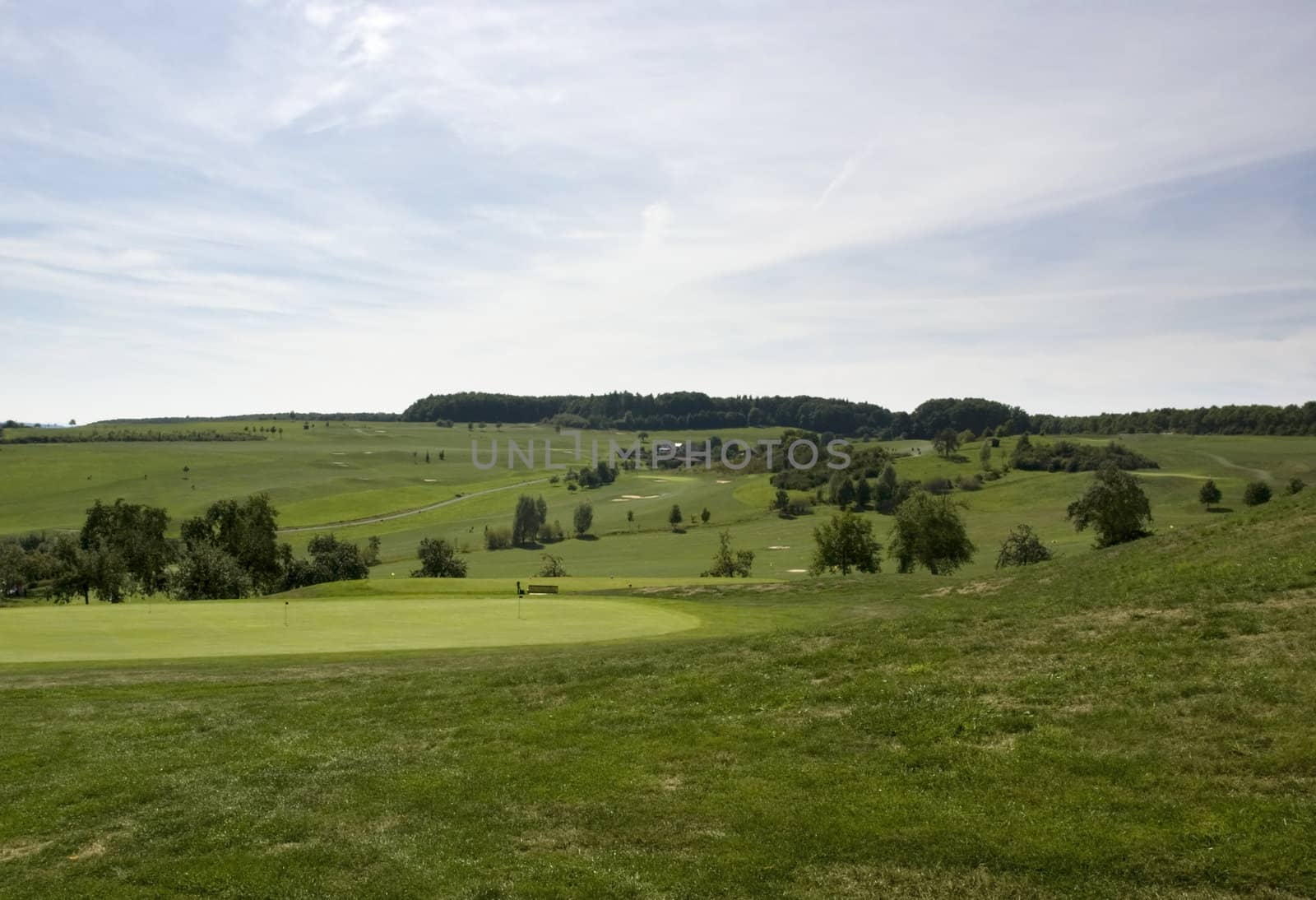 detail of a golf course in Southern Germany