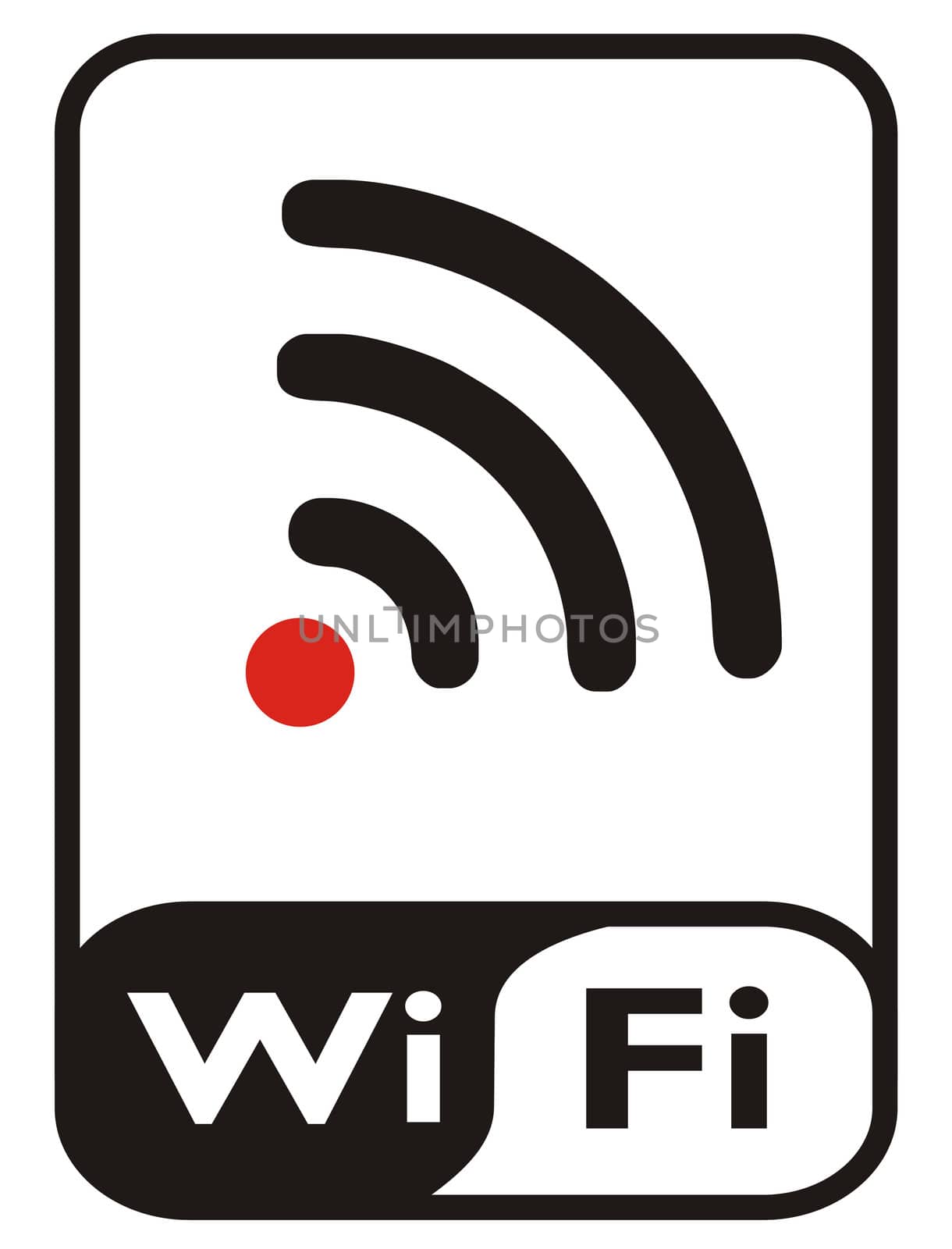 very big size wi fi point sign