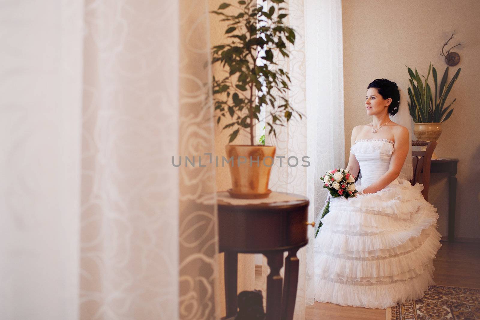 bride waiting for a groom by vsurkov