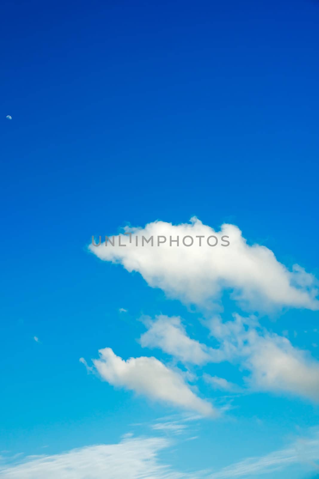 The beautiful white clouds and blue sky