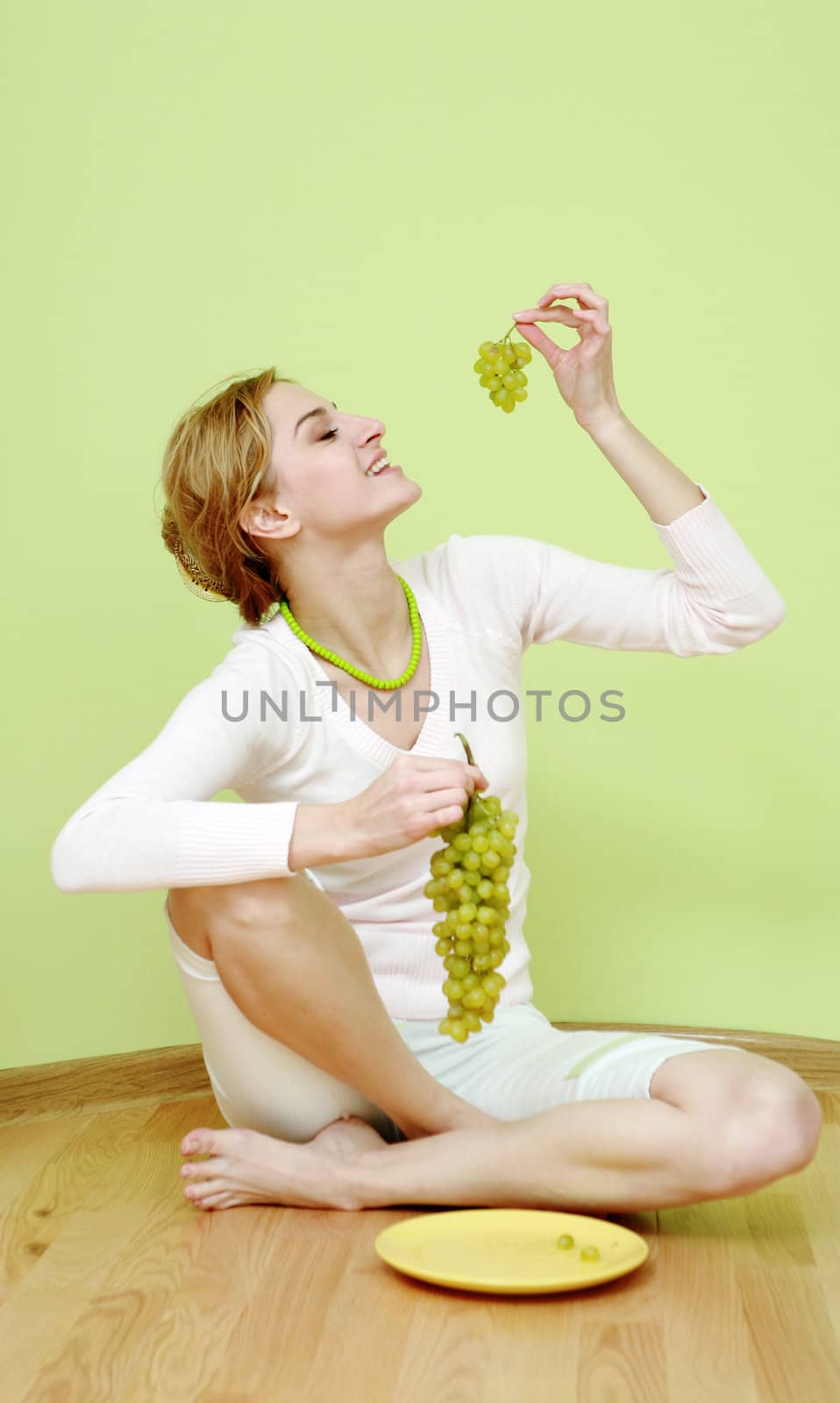 Girl with grapes by velkol