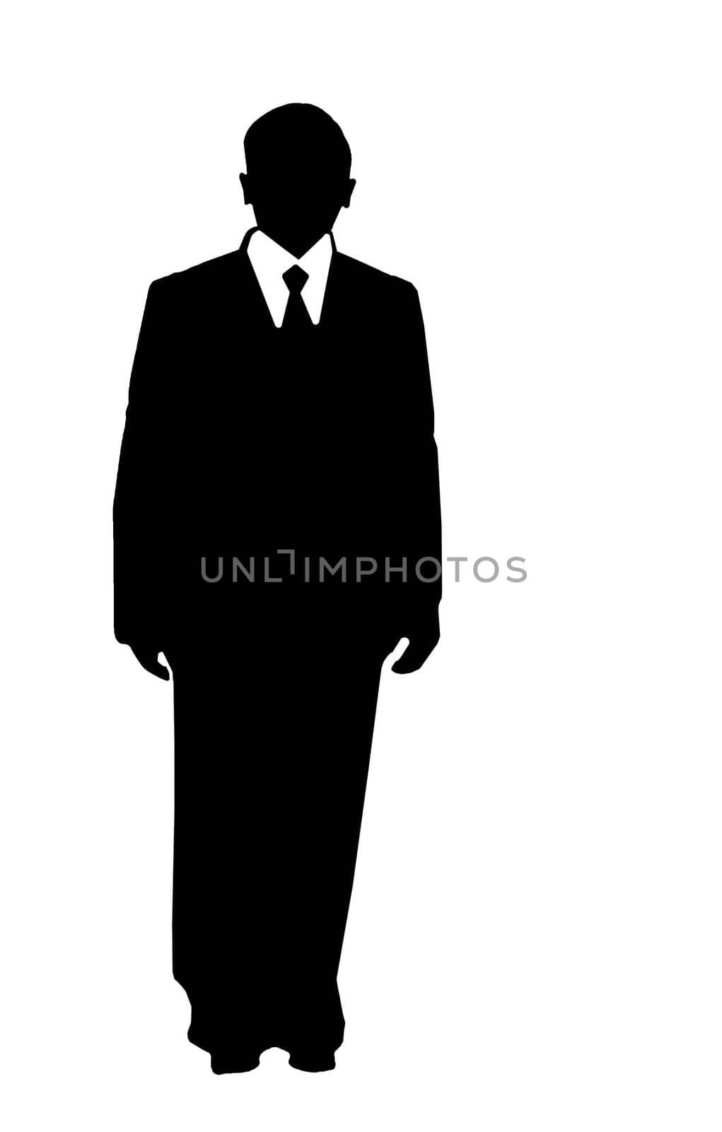 An silhuoette of man in black