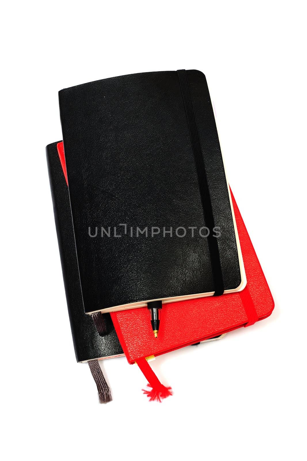 An image of Moleskine notebooks on white background