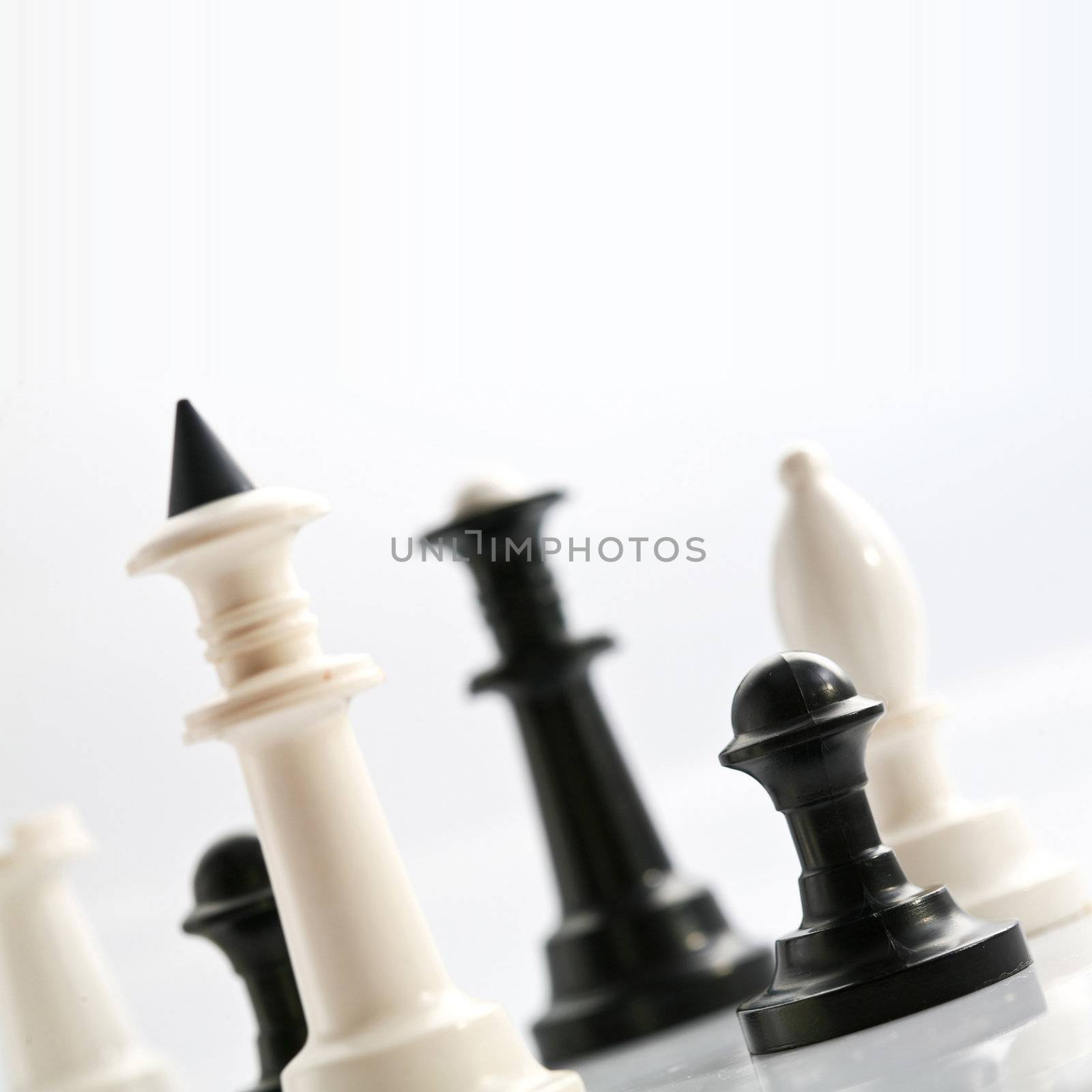 Stock photo: an image of black and white chess