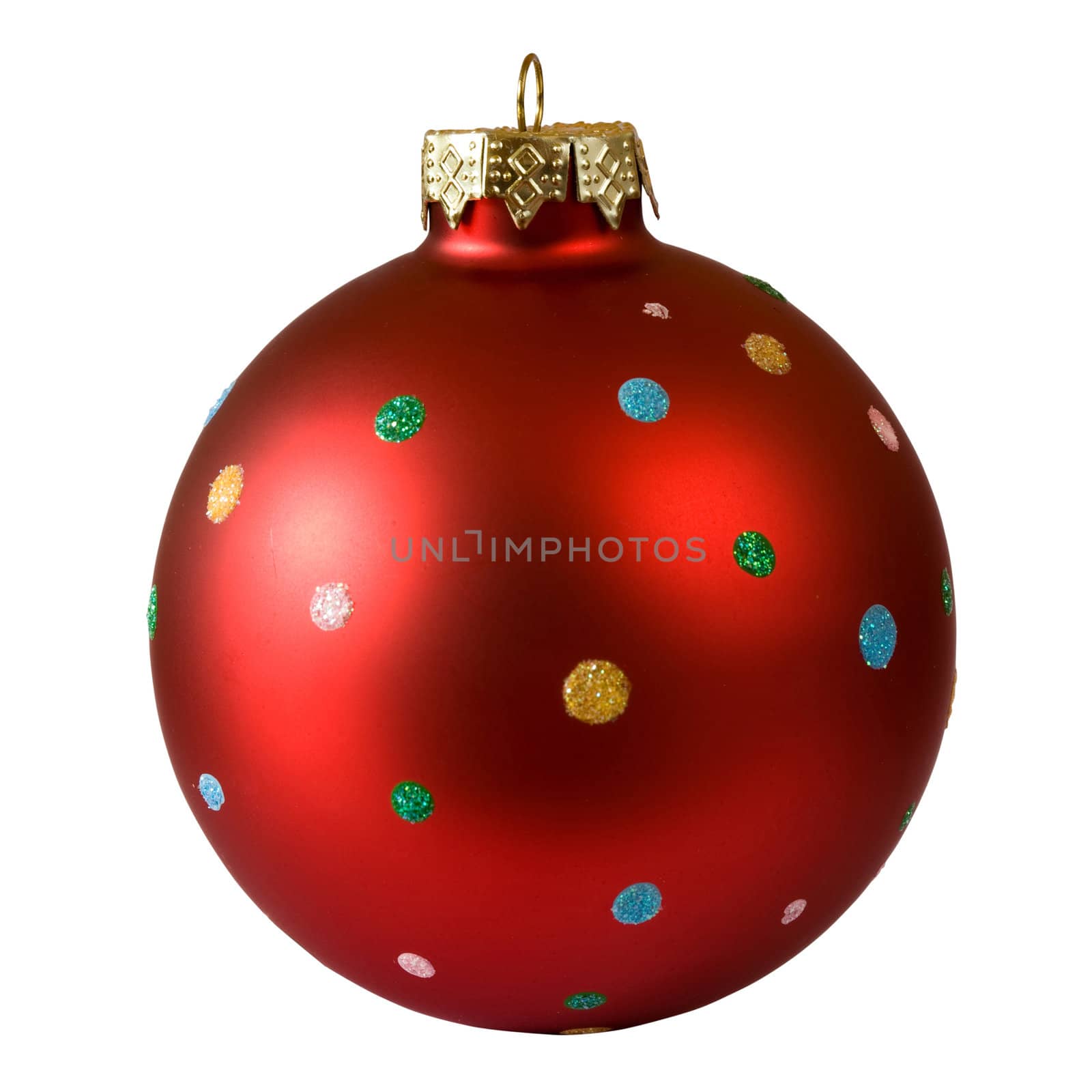 An image of big red christmas ball
