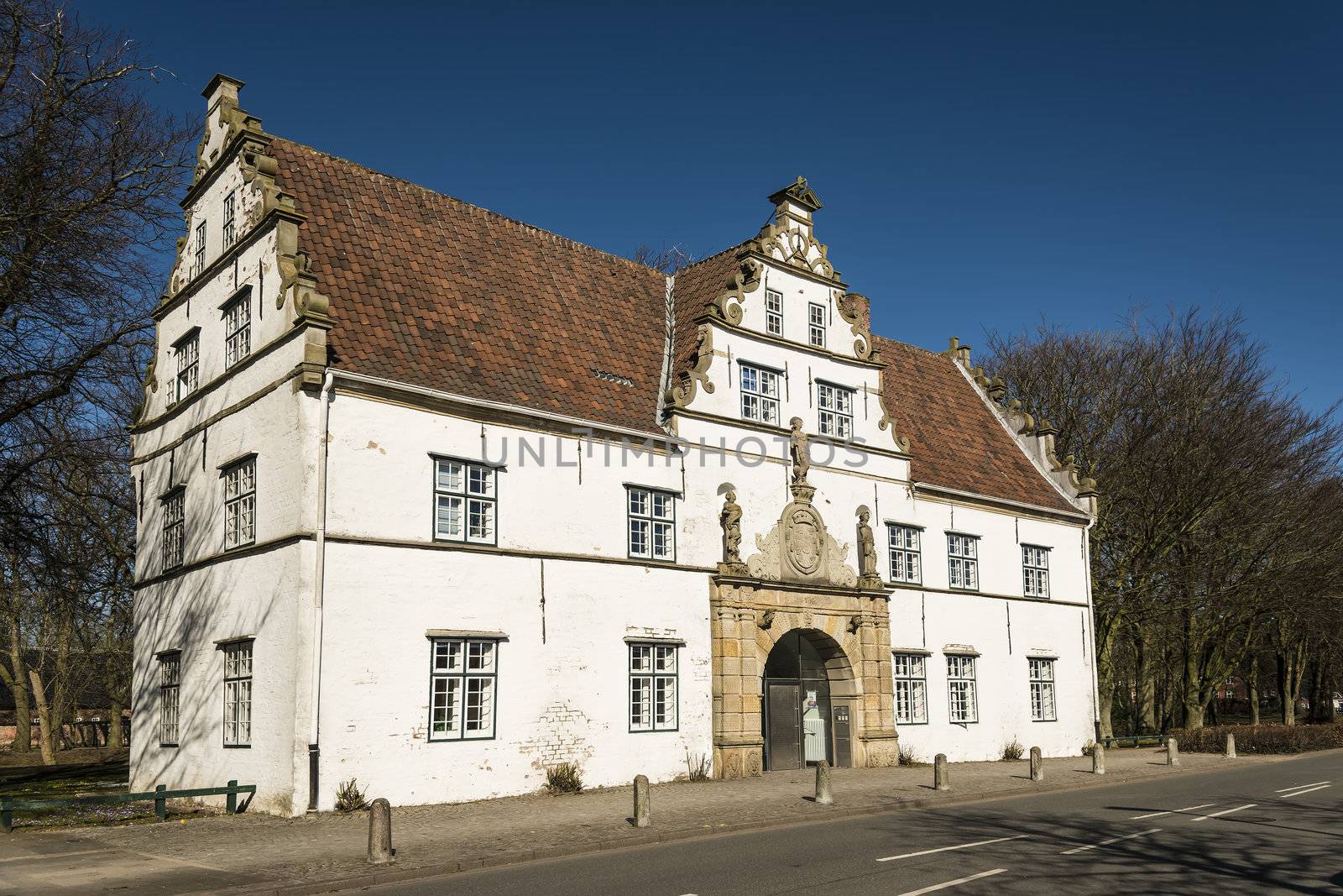 Gatehouse in Husum on a sunny day in spring