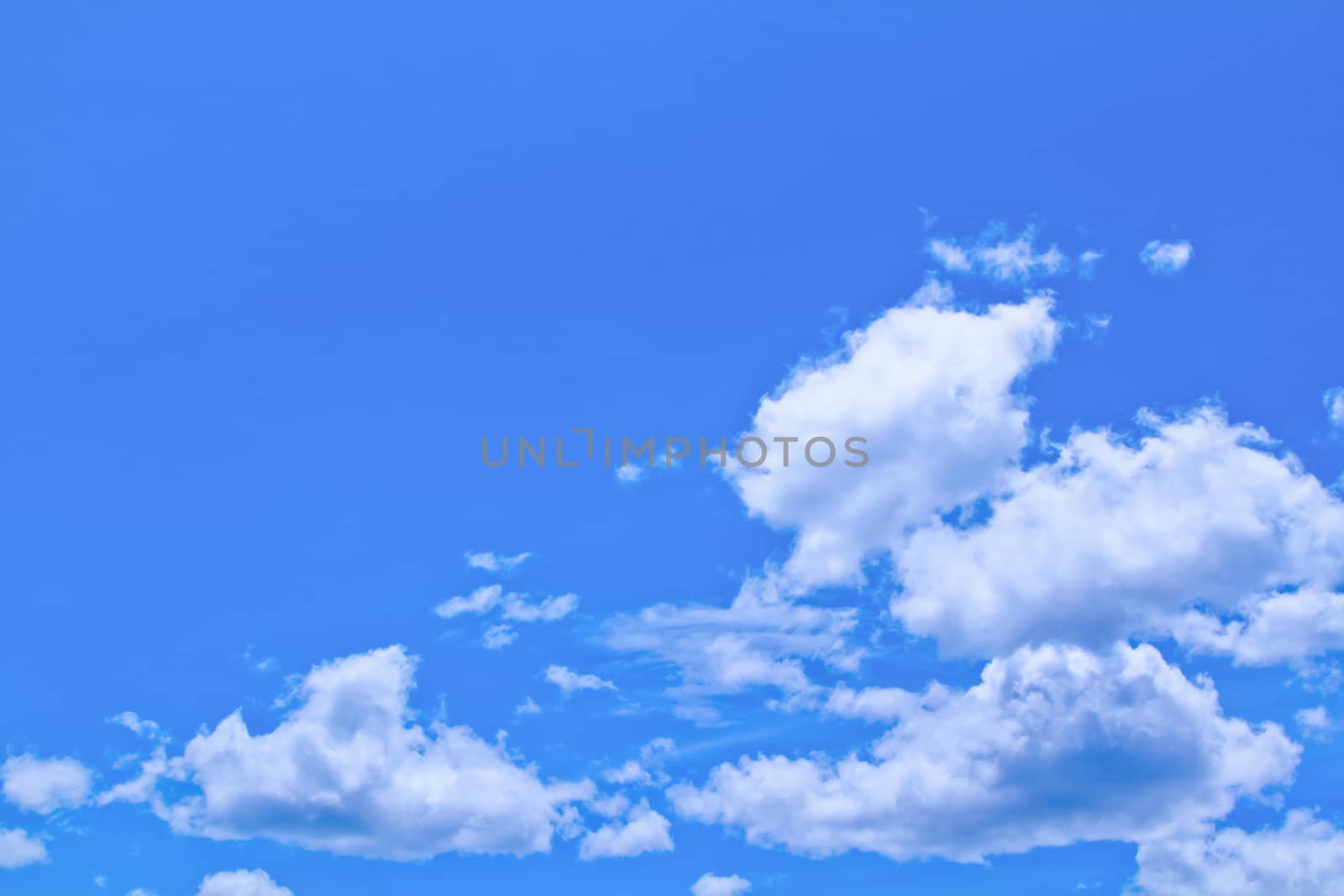 Blue sky and white clouds for background
