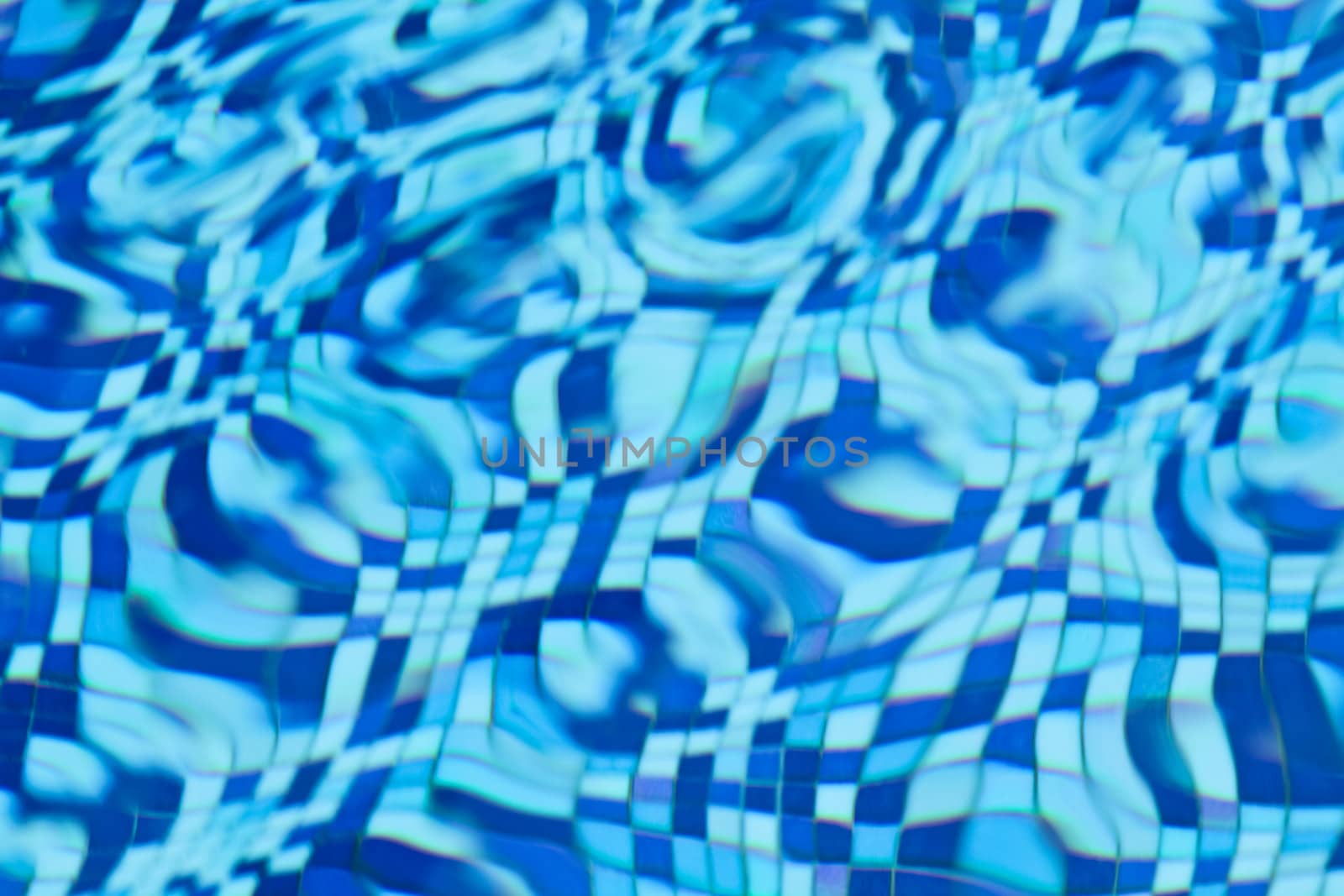 Blue pool water ripple and modern brick pavement
