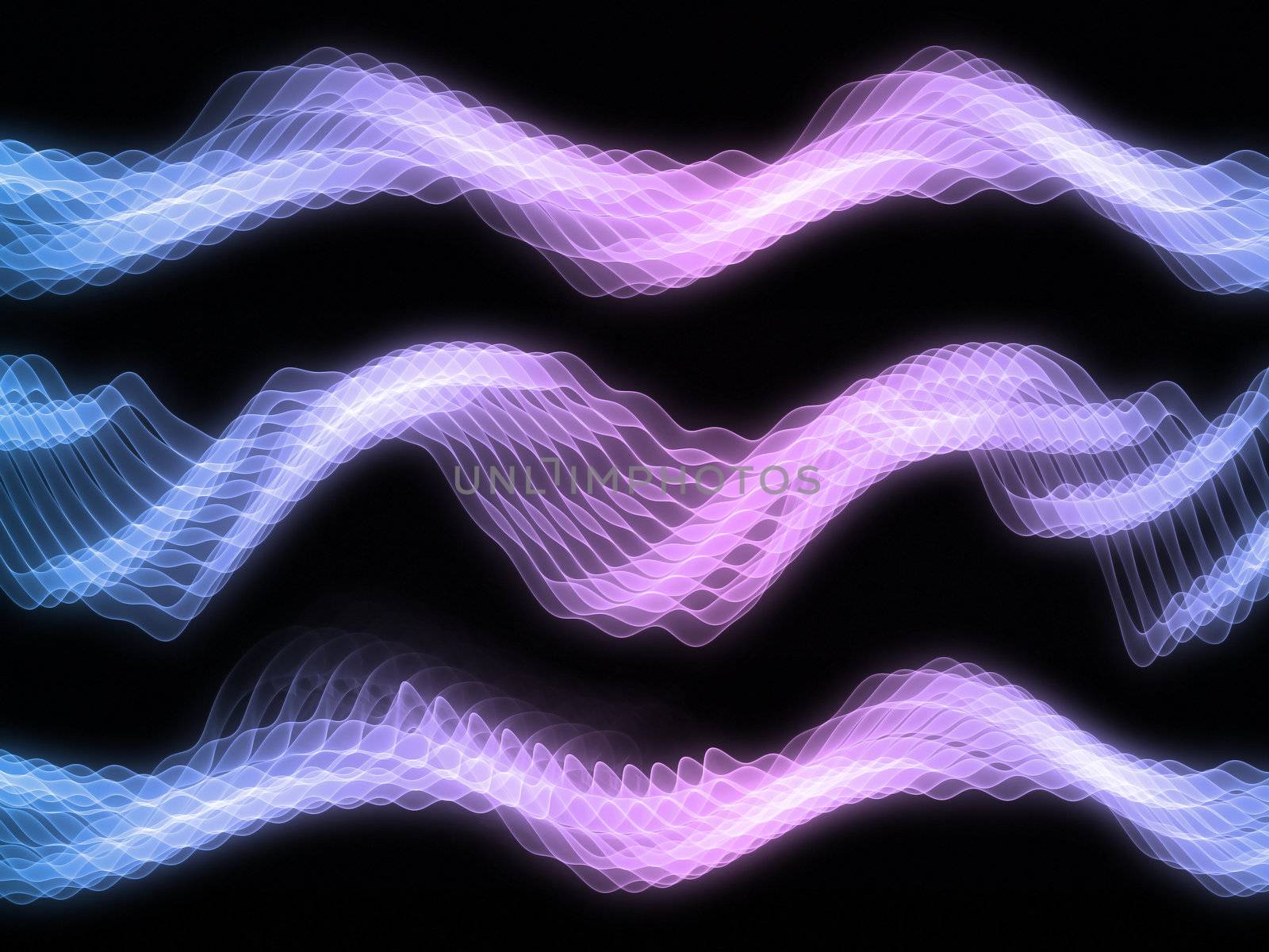 Sine waves background suitable for audio, music and science related projects