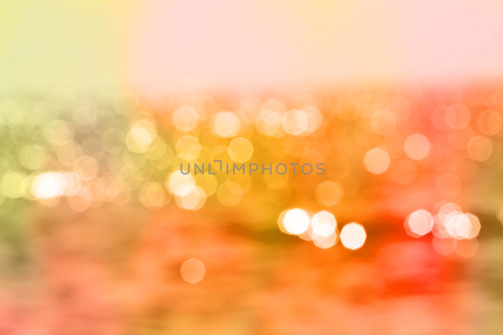 Warm color Bokeh for use at graphic design 