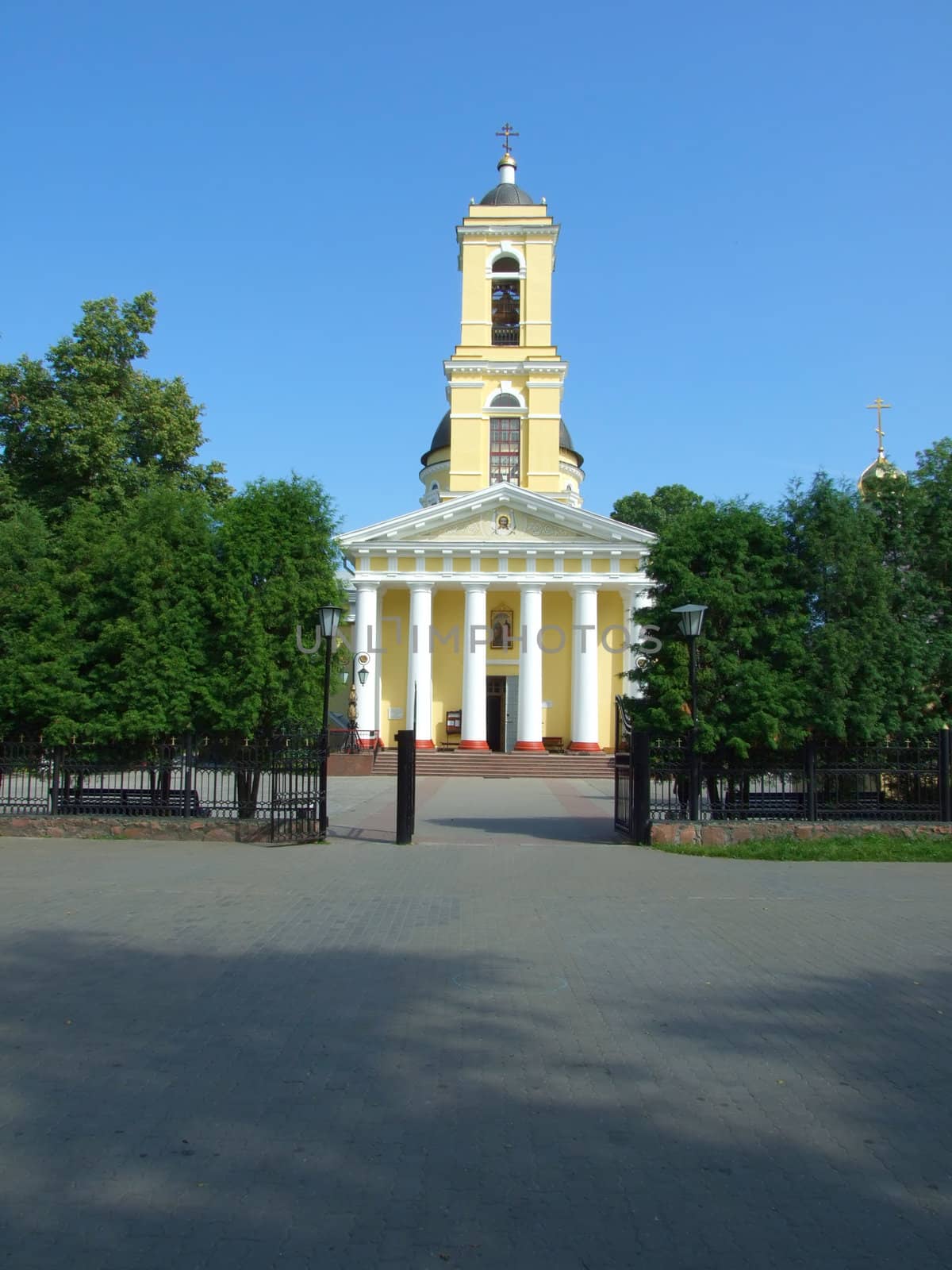 Entrance in Peter and Pavel's Cathedral in Gomel