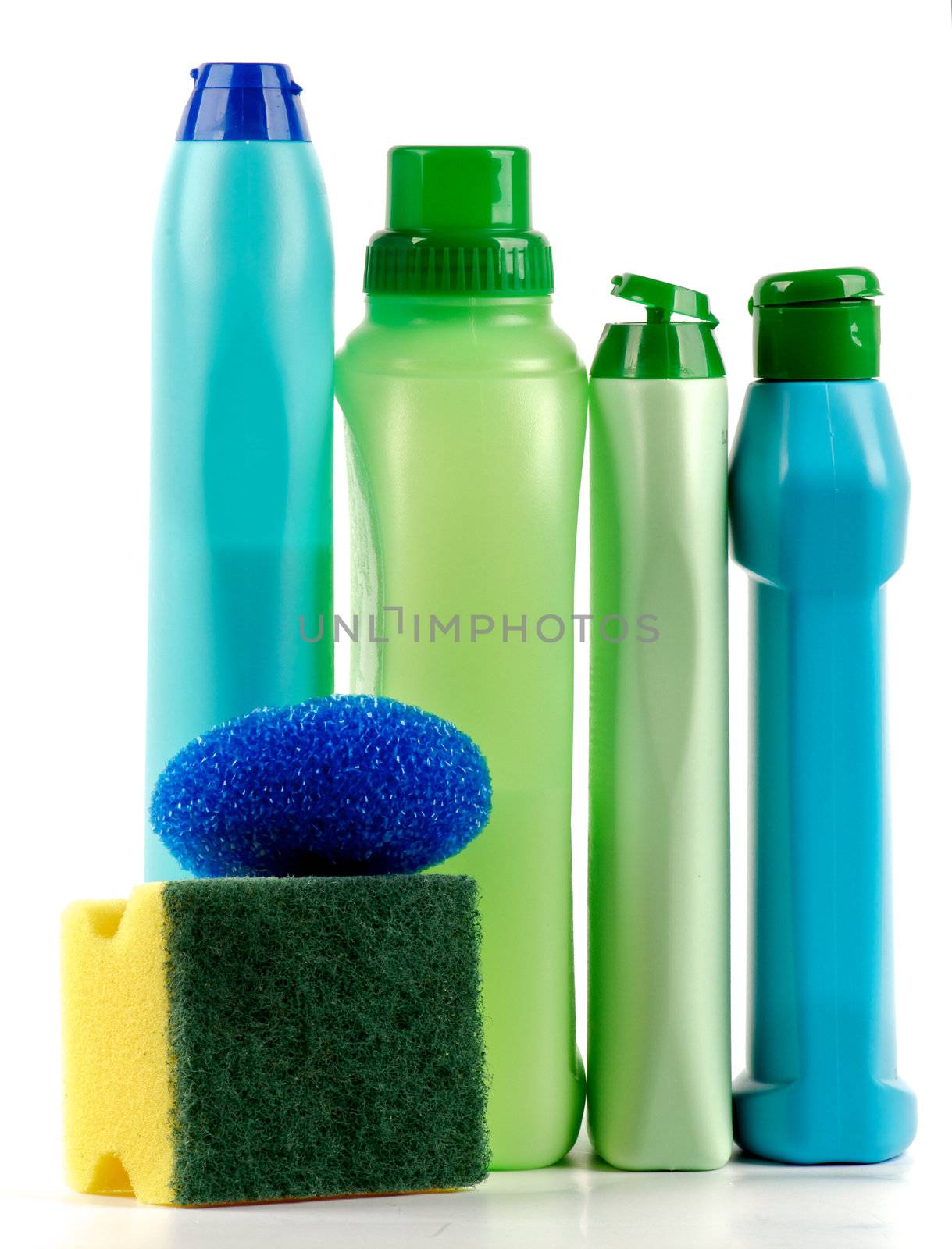 Cleaning Supplies isolated on white background